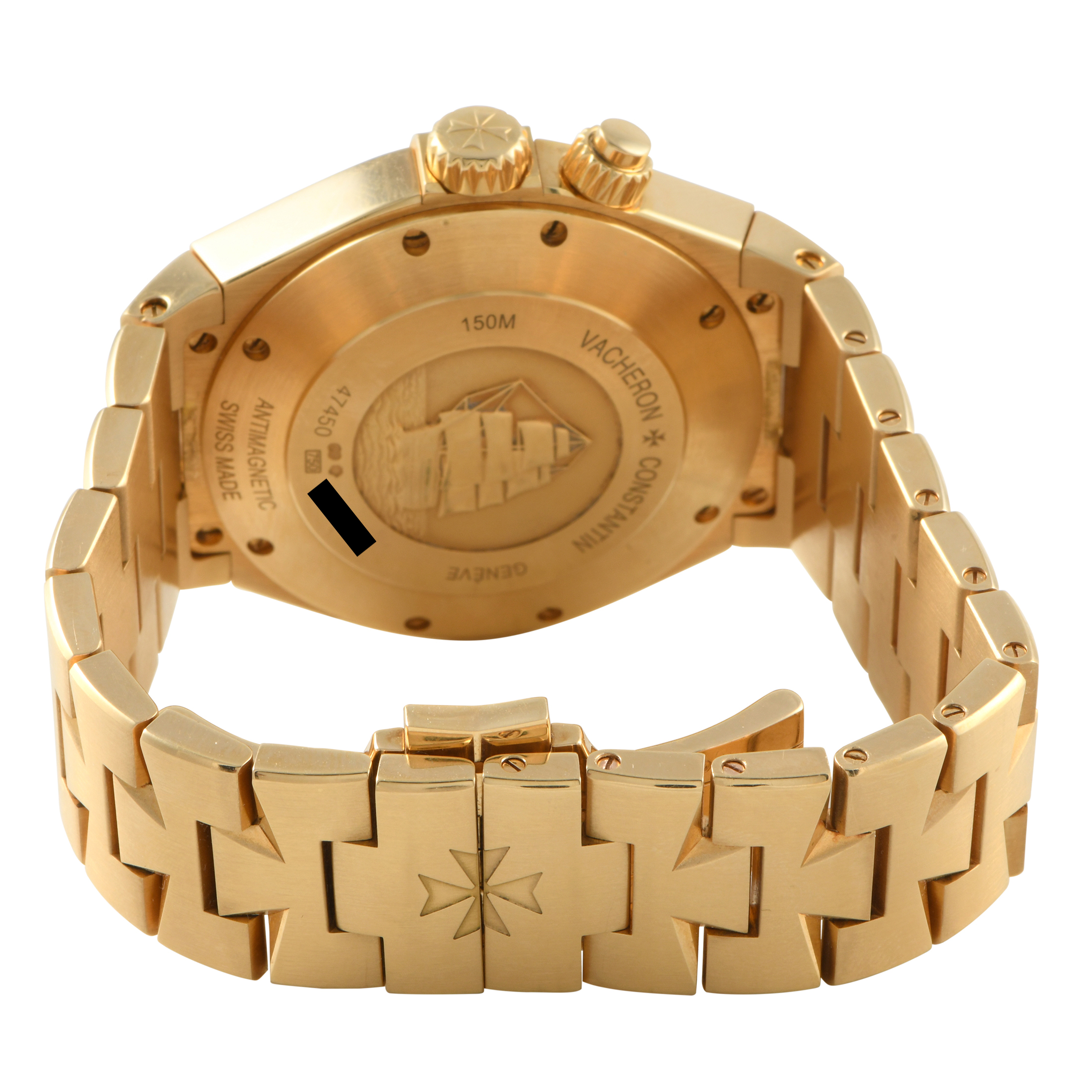 Vacheron Constantin Overseas Dual Time Zone Yellow Gold Watch 47450/B01J-9228