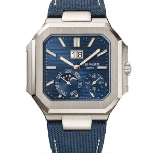 Patek Philippe Cubitus Moonphase Blue Dial Platinum Watch 5822P-001