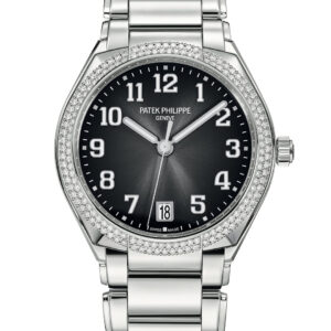 Patek Philippe Twenty~4 Automatic Grey Dial Diamond Bezel Steel Watch 7300/1200A-010