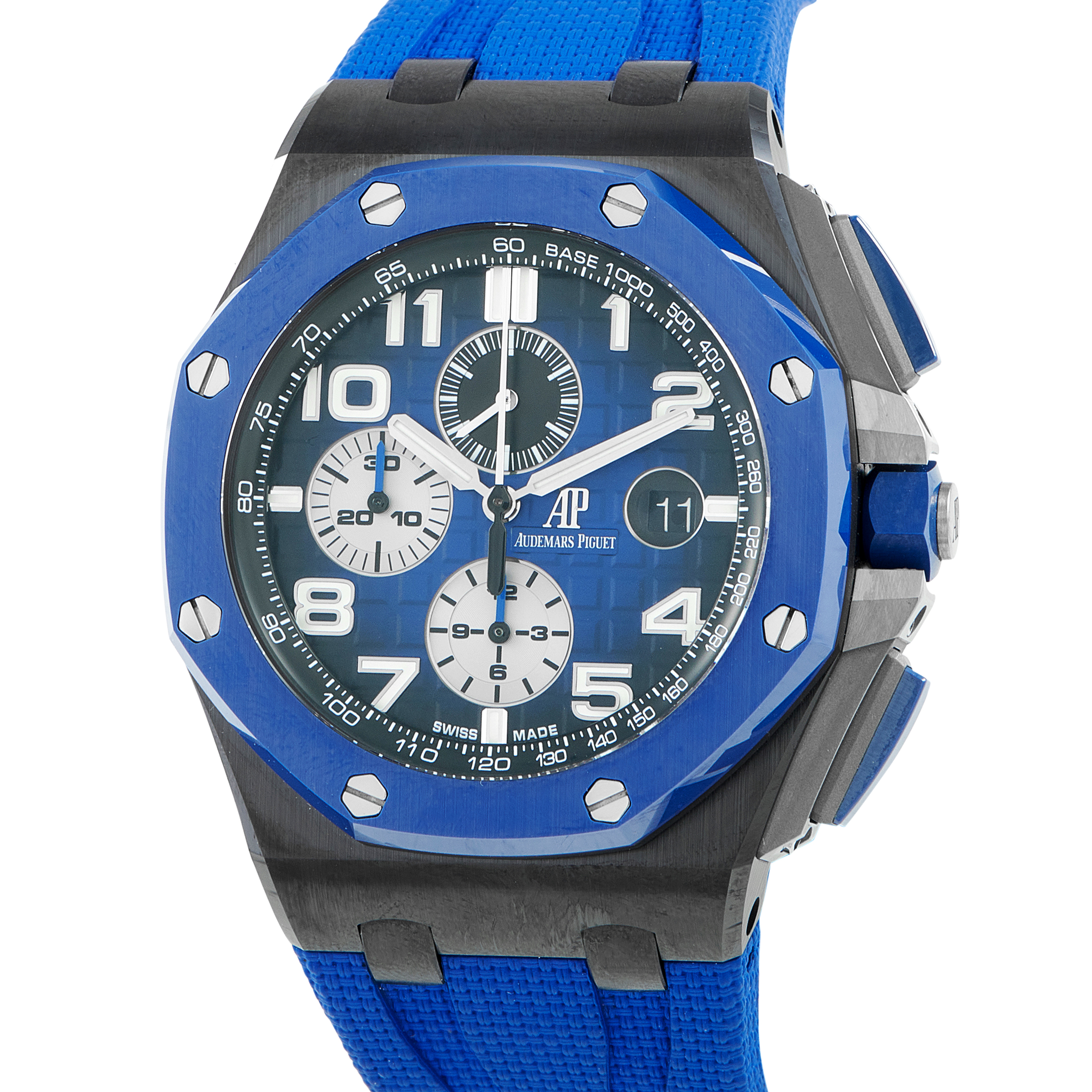 Audemars Piguet Royal Oak Offshore Blue Dial Ceramic Watch 26405CE.OO.A030CA.01