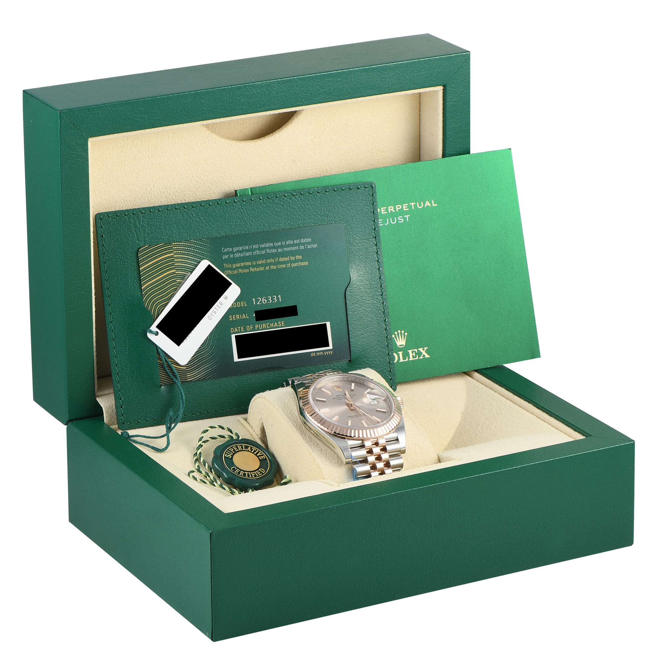 Rolex Datejust 41 Sundust Dial Watch 126331