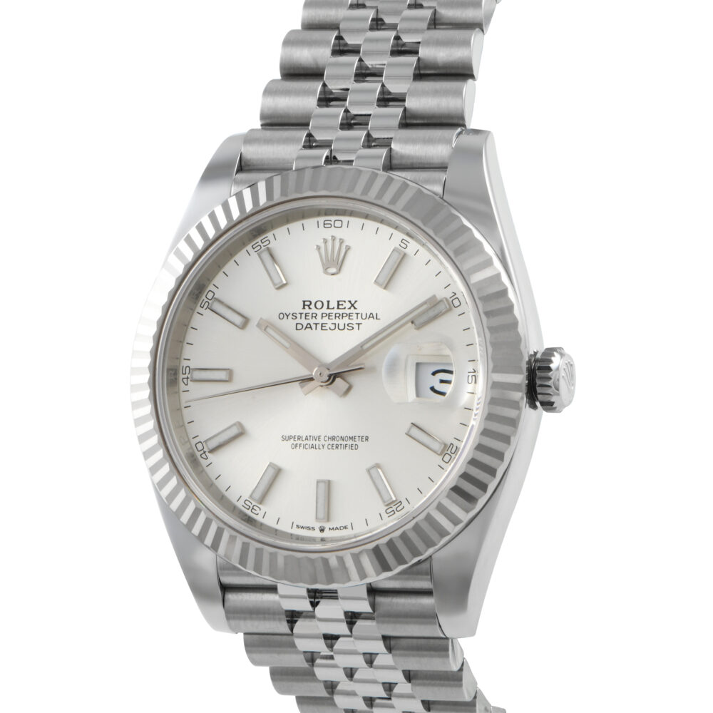 Rolex Datejust 41 Silver Dial Watch 126334 - Luxury Bazaar