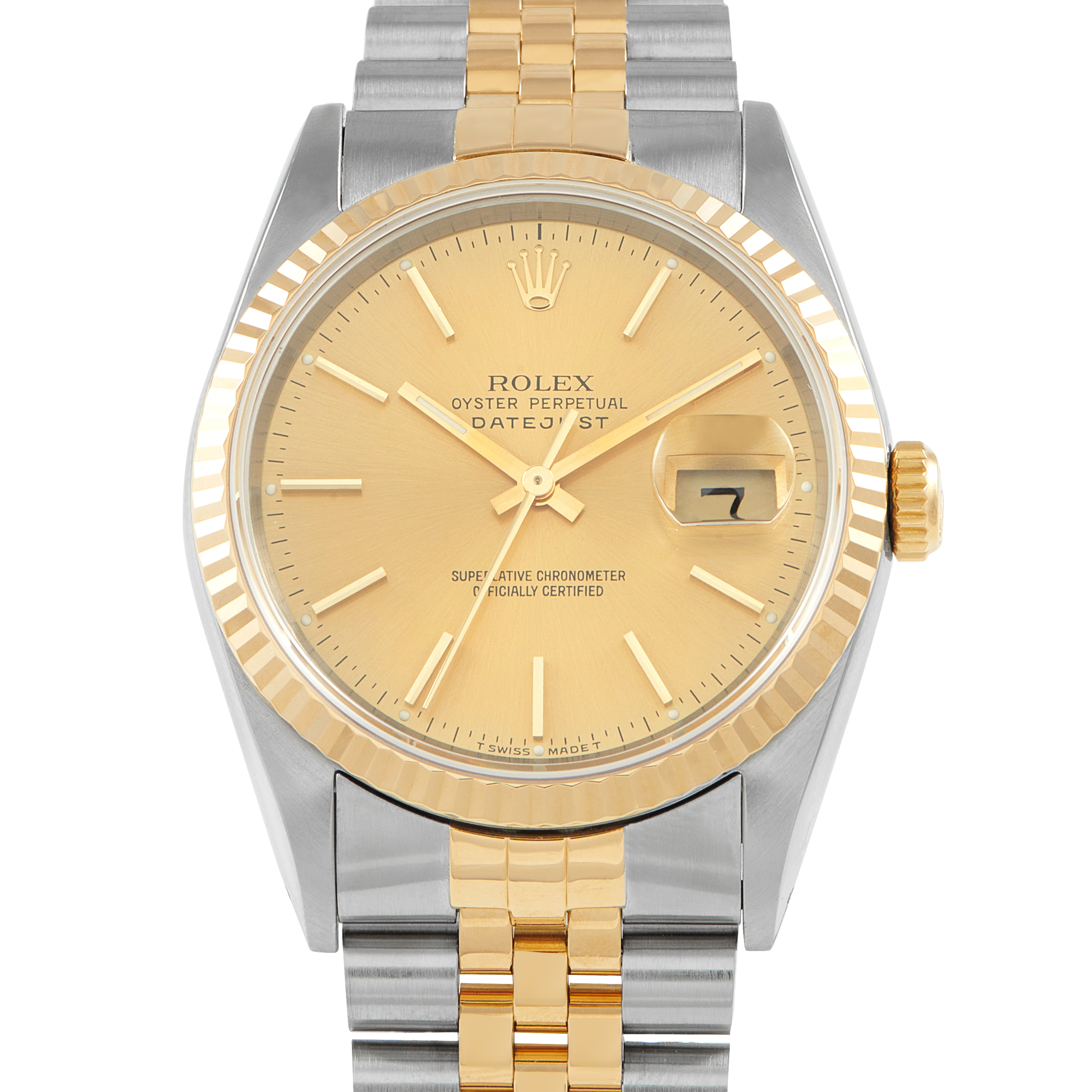 Rolex Datejust 36 Champagne Dial Watch 16233