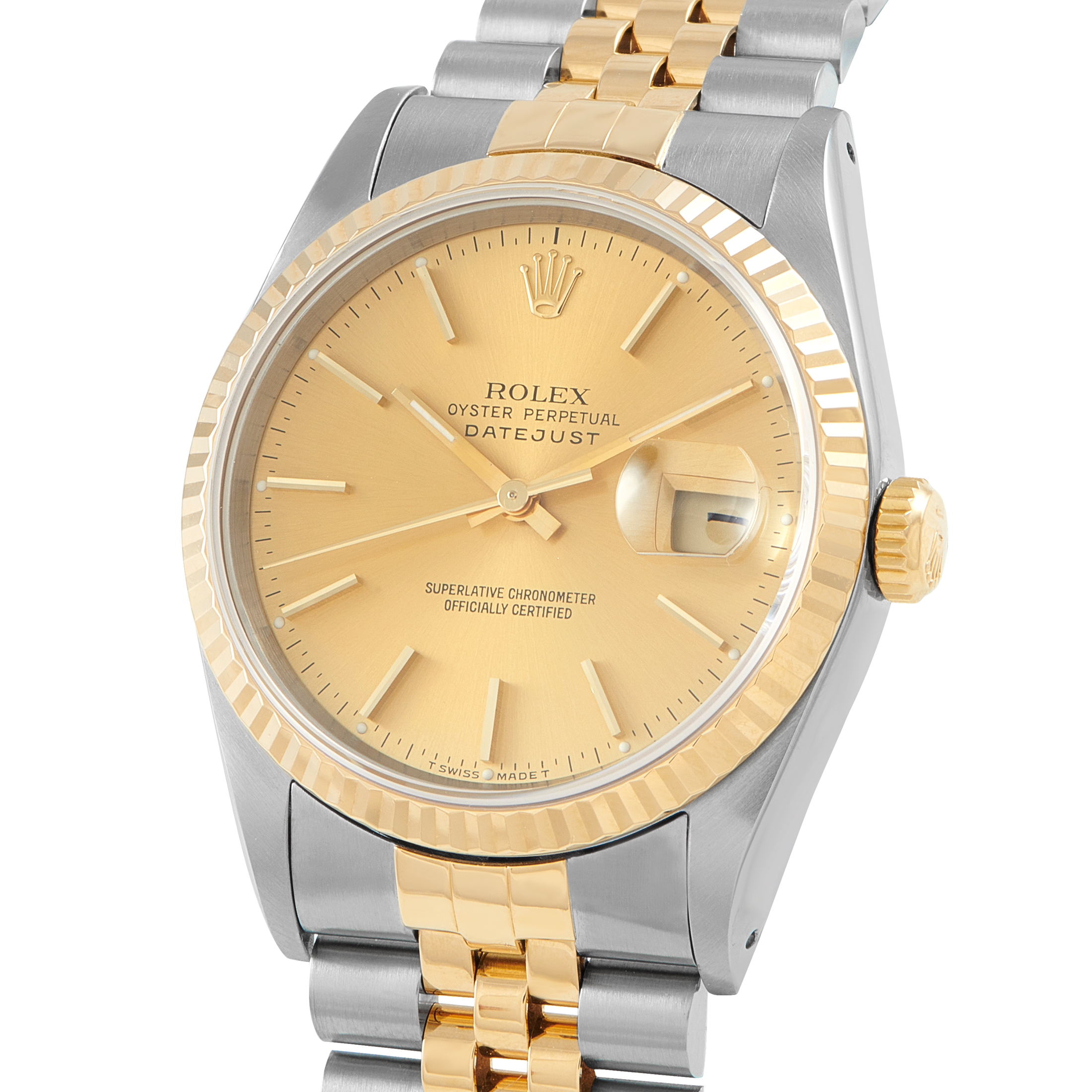 Rolex Datejust 36 Champagne Dial Watch 16233