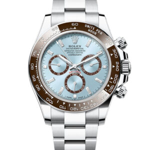 Rolex Daytona Ice Blue Baguette Diamond Dial Platinum Oyster Watch 126506