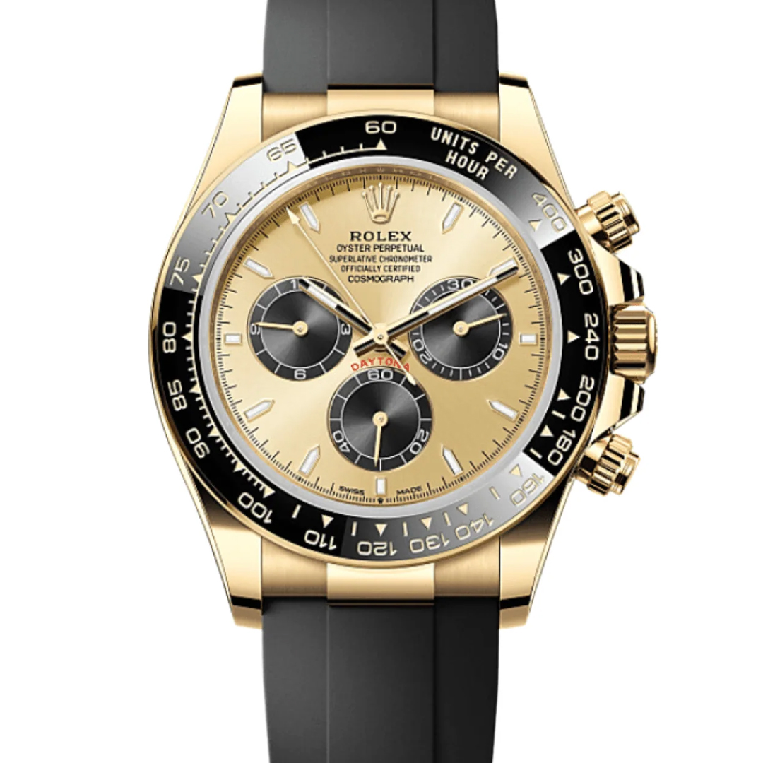 Rolex Daytona Golden Dial Yellow Gold Oysterflex Watch 126518LN