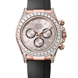 Rolex Daytona Sundust Diamond Dial Everose Gold Oysterflex Watch 126535TBR