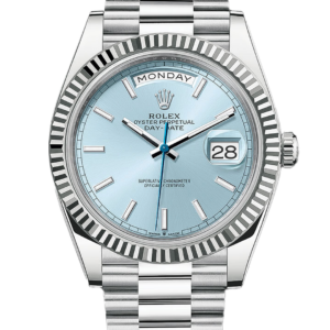 Rolex Day-Date 40 Ice Blue Dial Platinum Watch 228236