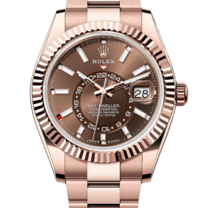 Rolex Sky-Dweller Chocolate Dial Everose Gold Oyster Watch 336935
