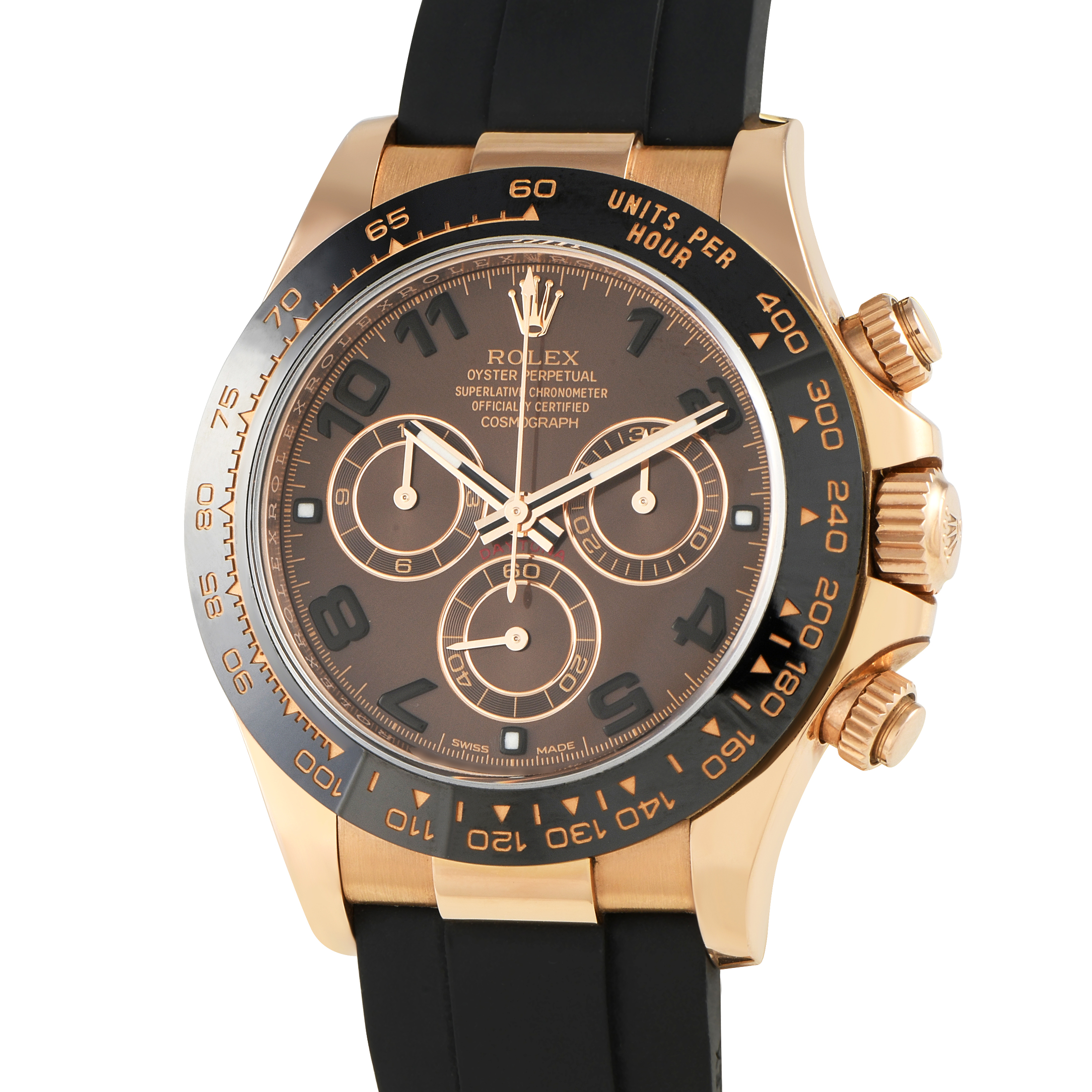 Rolex Daytona Everose Gold Oysterflex Watch 116515LN