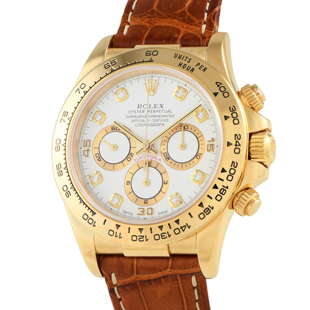 Rolex Daytona Zenith Yellow Gold Watch 16518 - 40 mm - White - 1998