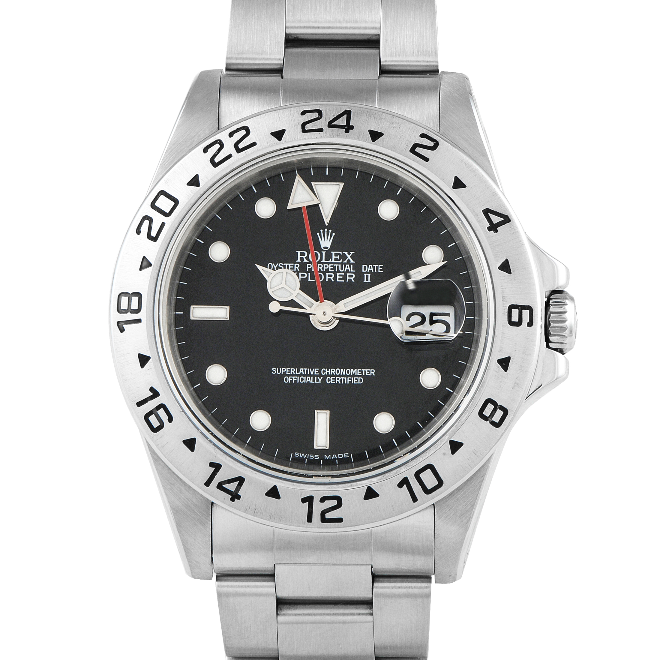 Rolex Explorer II Black Dial Steel Oyster Watch 16570