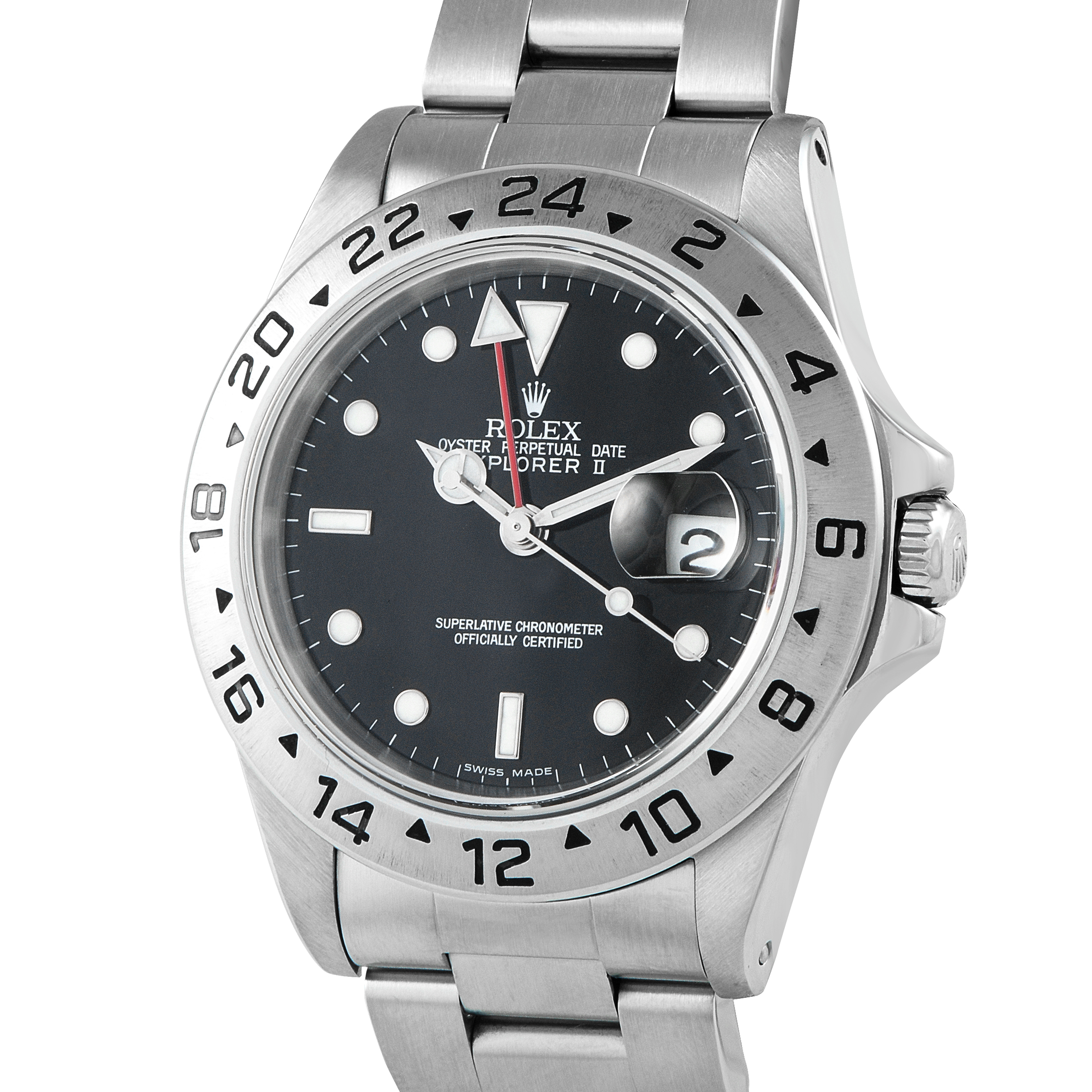 Rolex Explorer II Black Dial Steel Oyster Watch 16570