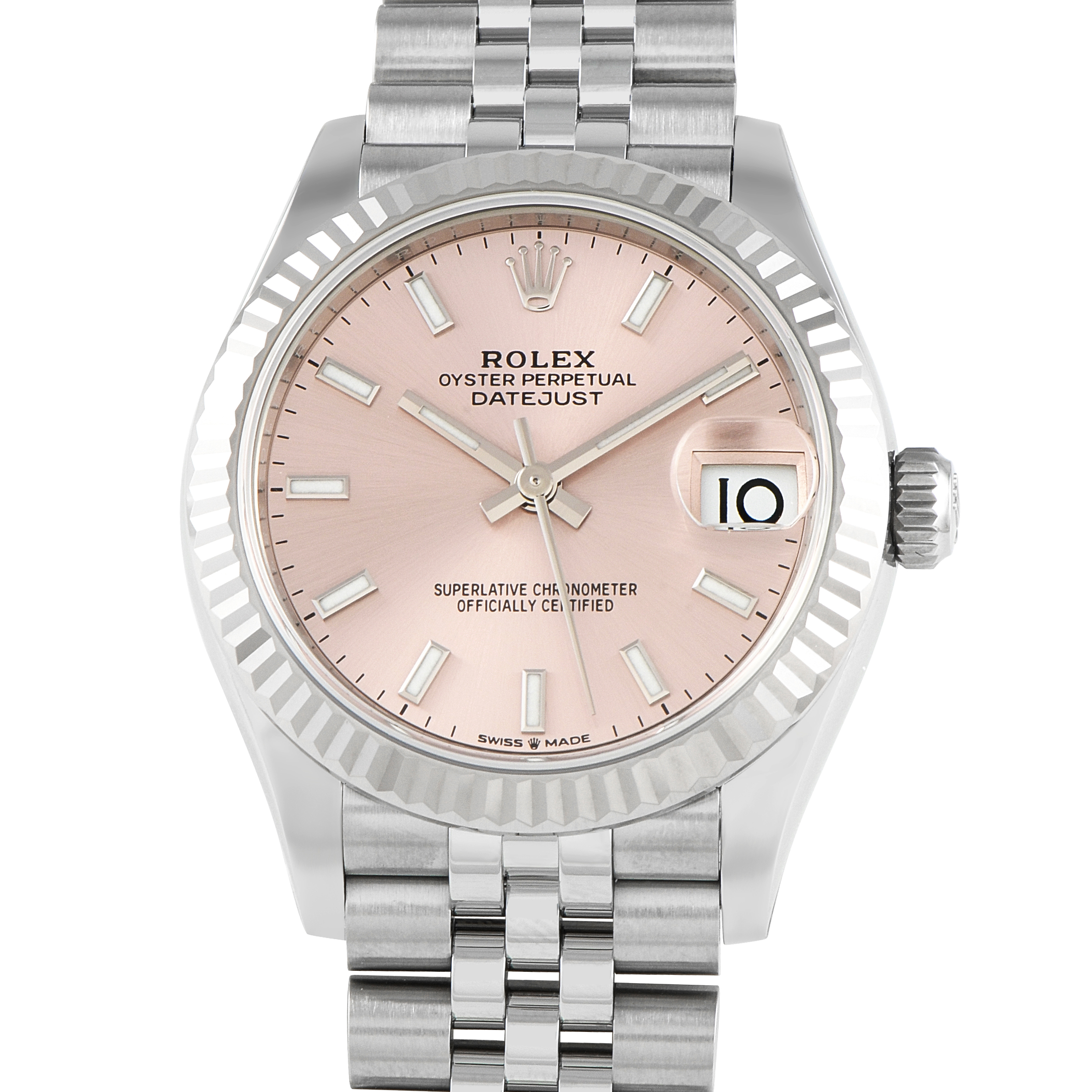 Rolex Datejust 31 Pink Dial Steel Jubilee Watch M278274