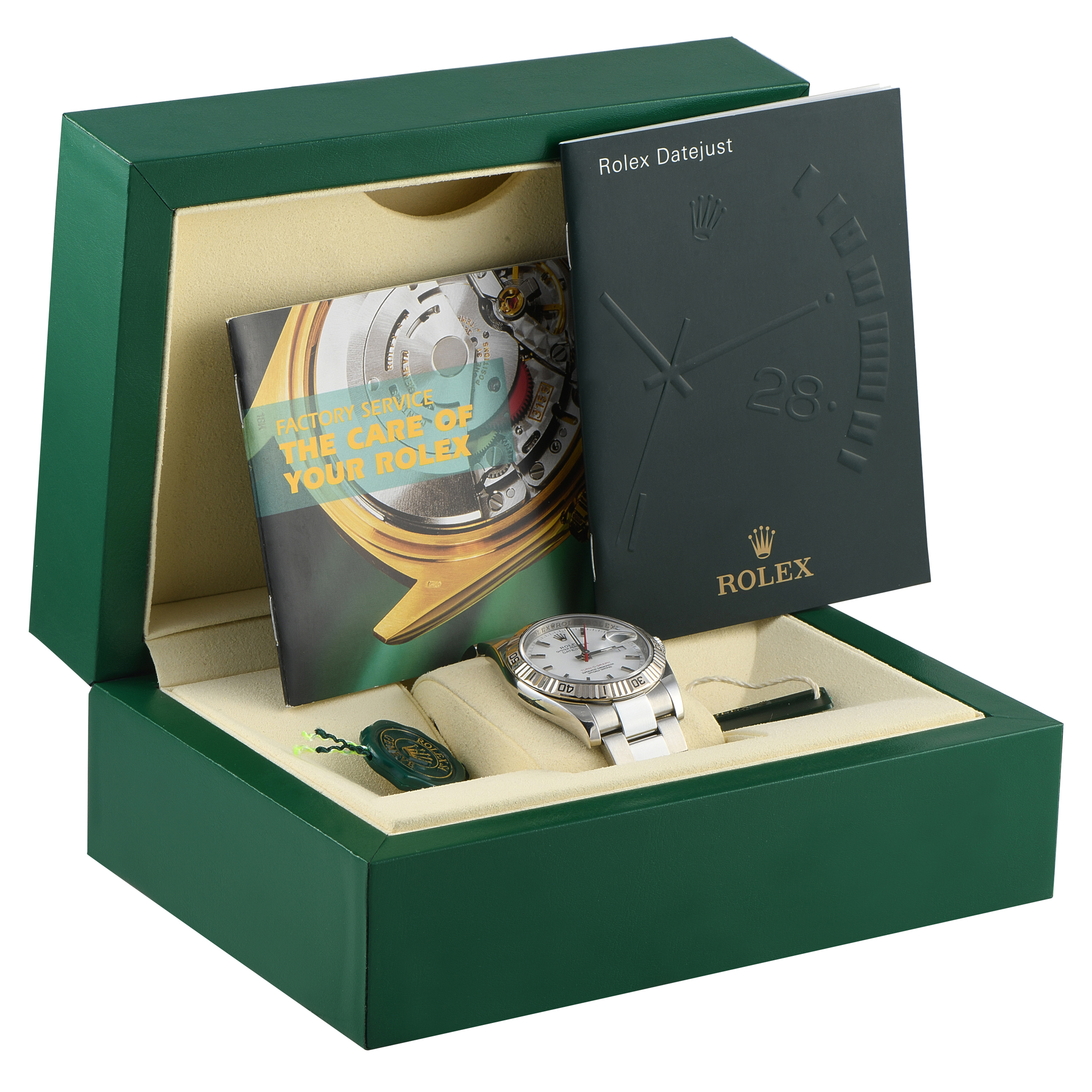 Rolex Datejust Turn-O-Graph White Dial Steel Oyster Watch 116264