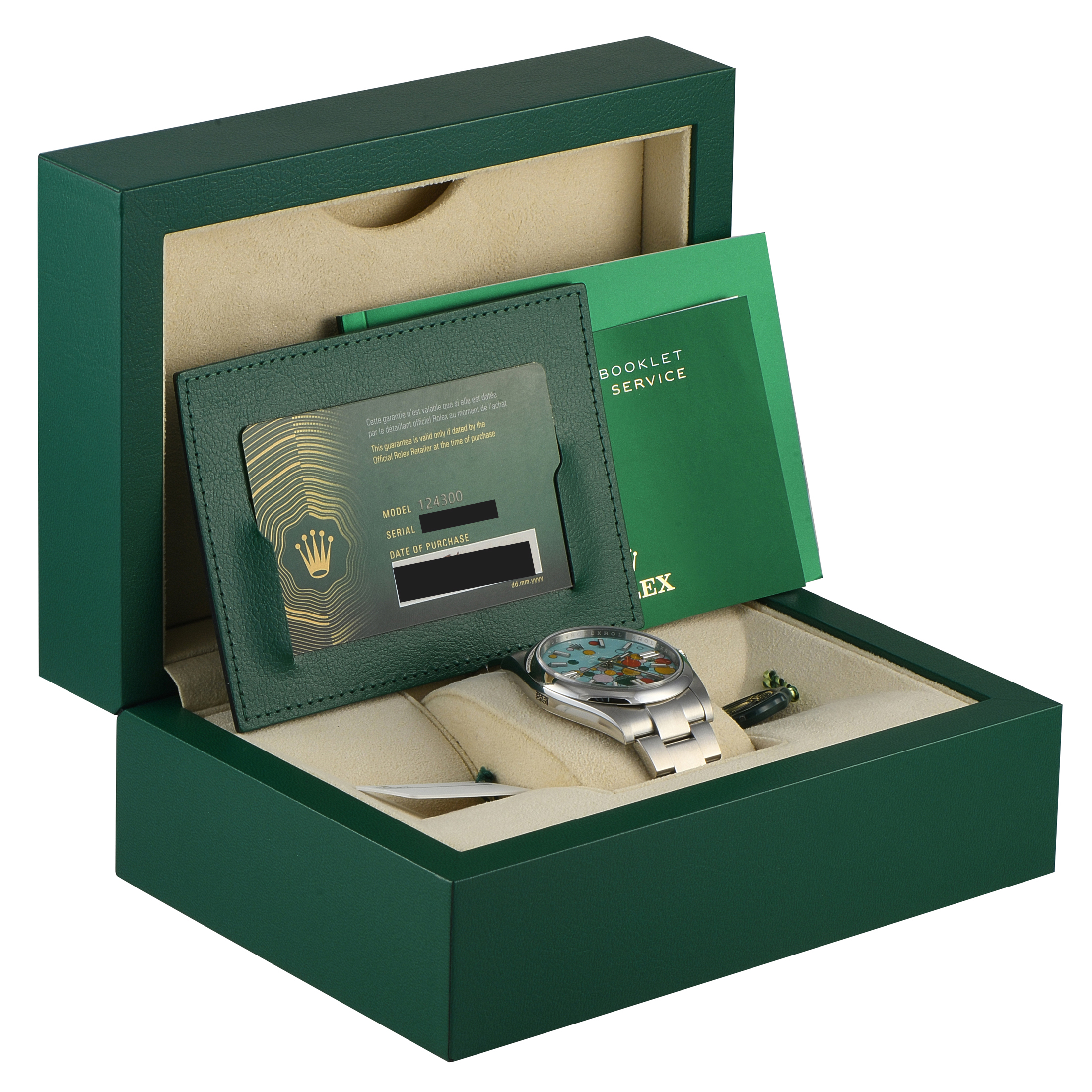 Rolex Oyster Perpetual 41 Celebration Dial Steel Watch 124300