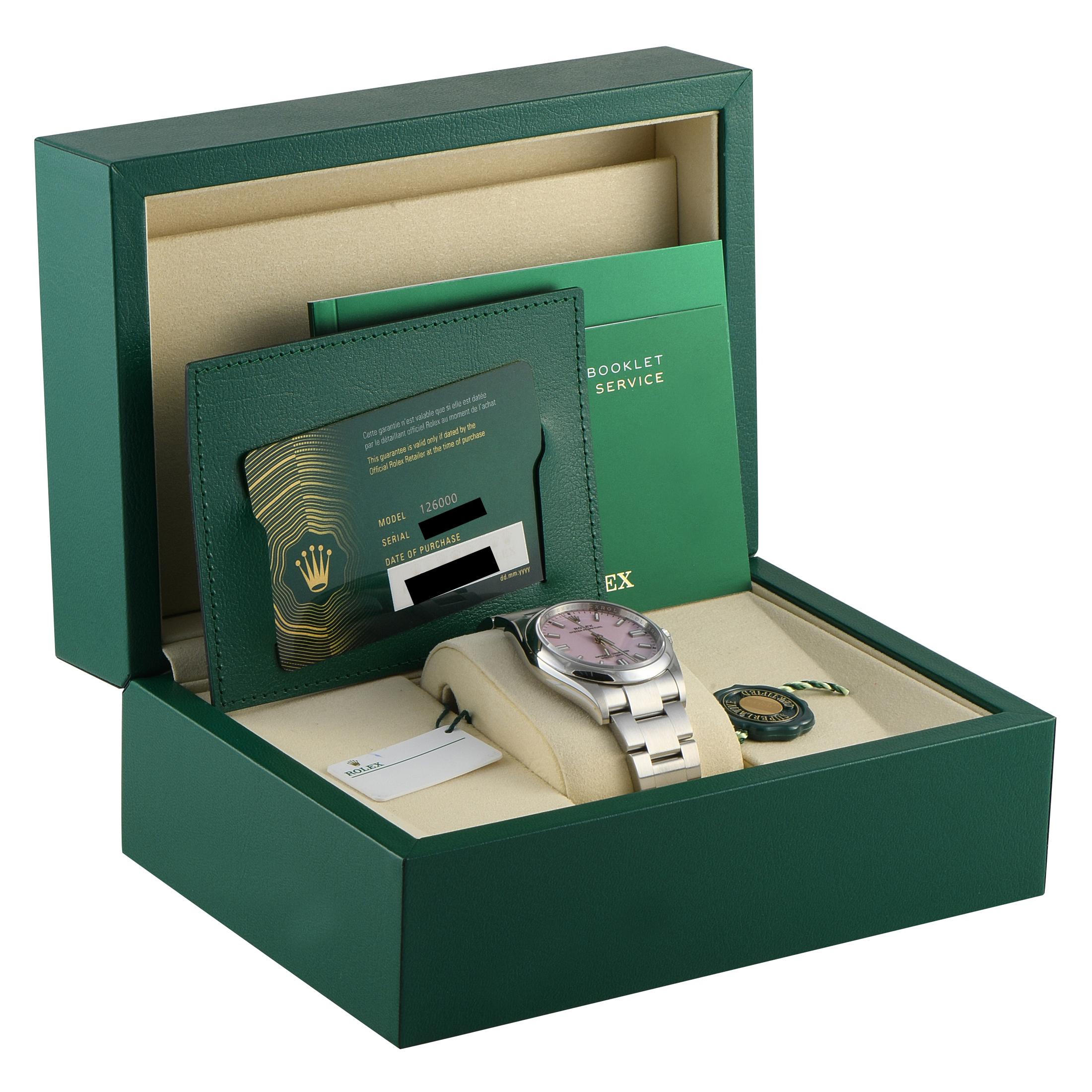 Rolex Oyster Perpetual 36 Candy Pink Steel Watch 126000