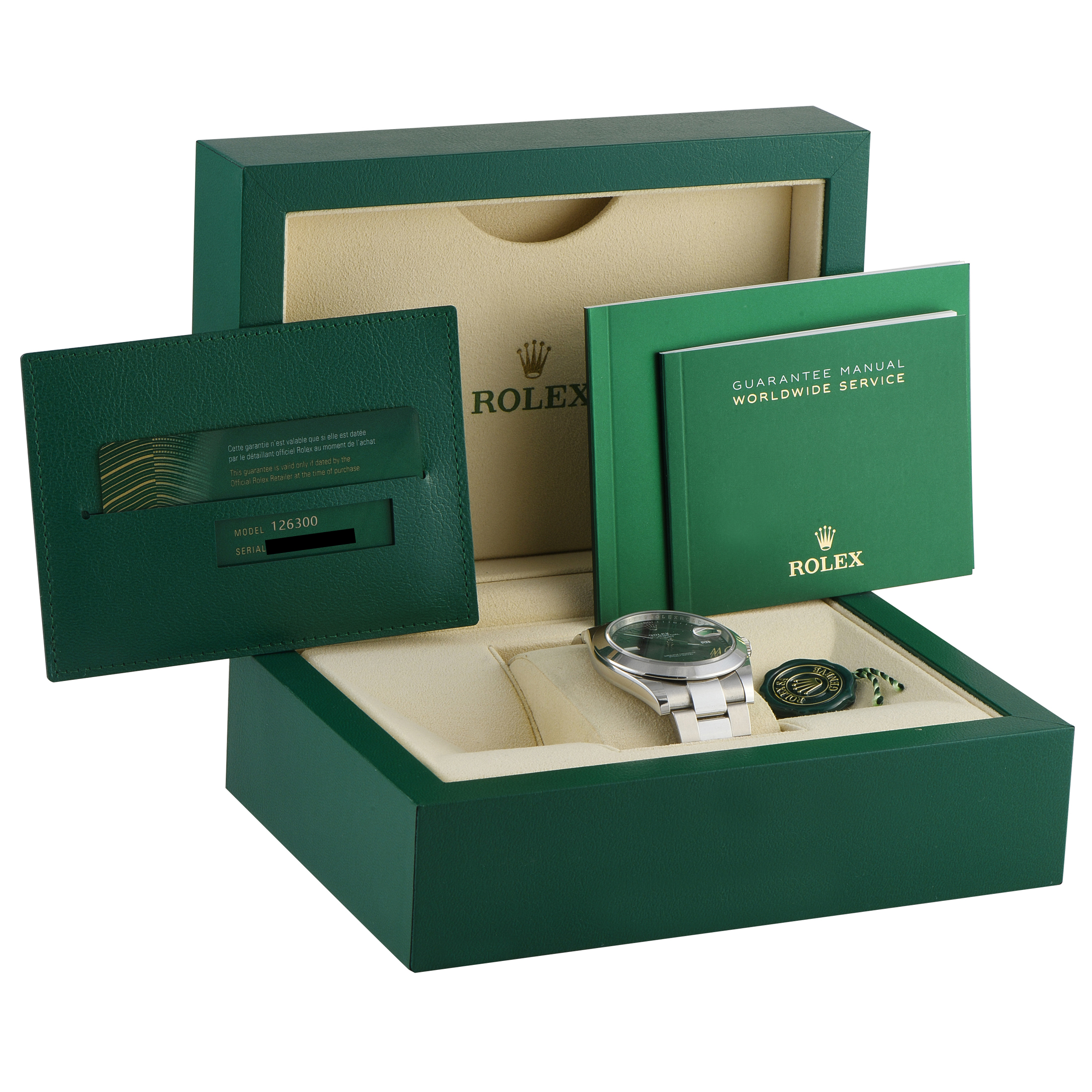 Rolex Datejust 41 Wimbledon Steel Oyster Watch 126300