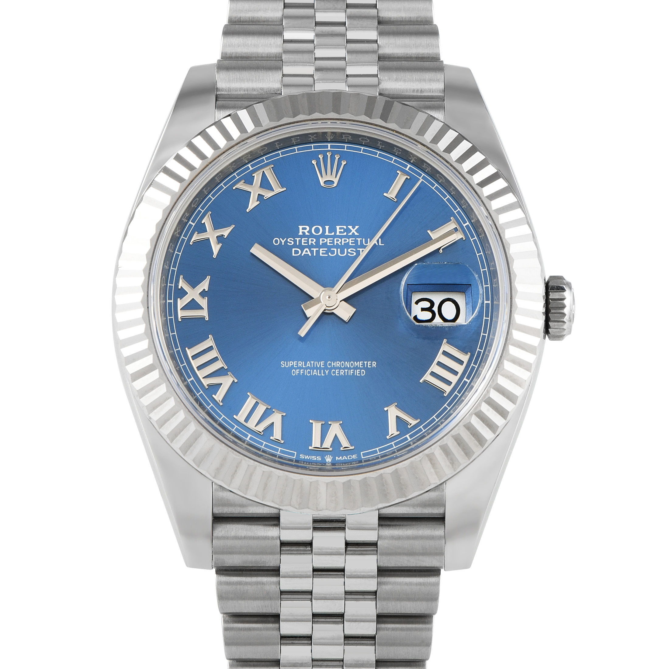 Rolex Datejust 41 Blue Roman Dial Jubilee Watch 126334