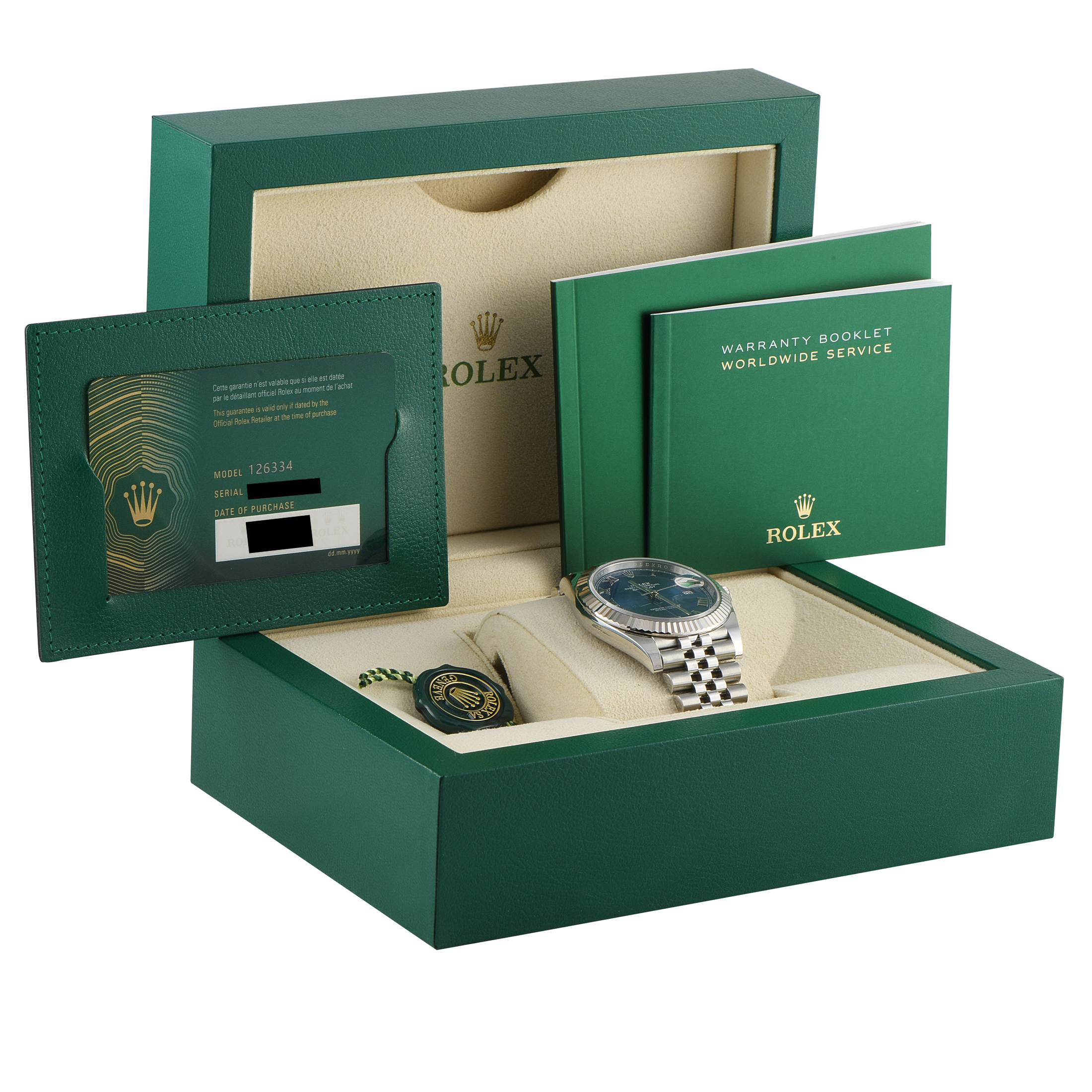 Rolex Datejust 41 Blue Roman Dial Jubilee Watch 126334