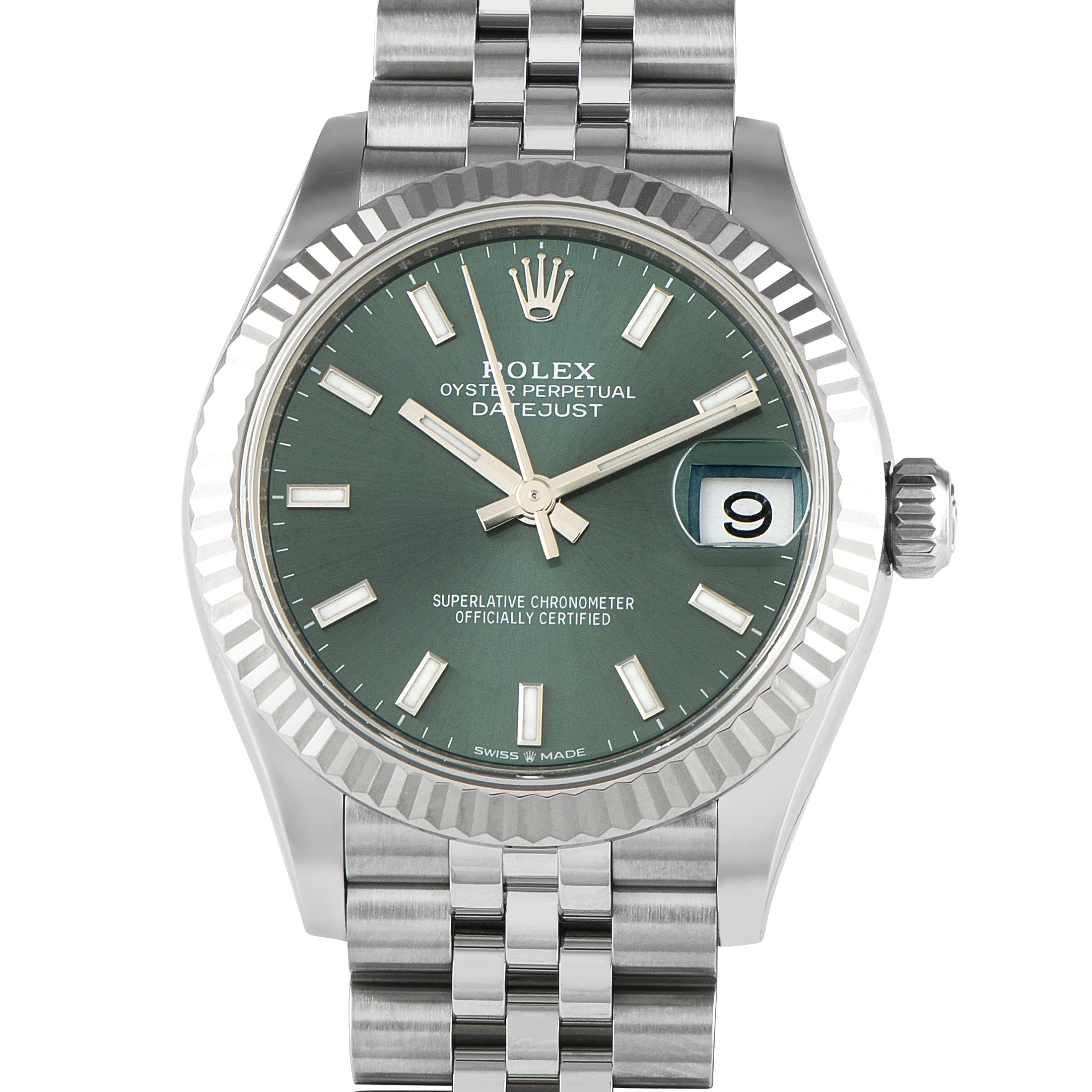 Rolex Datejust 31 Mint Green Dial Steel Jubilee Watch M278274