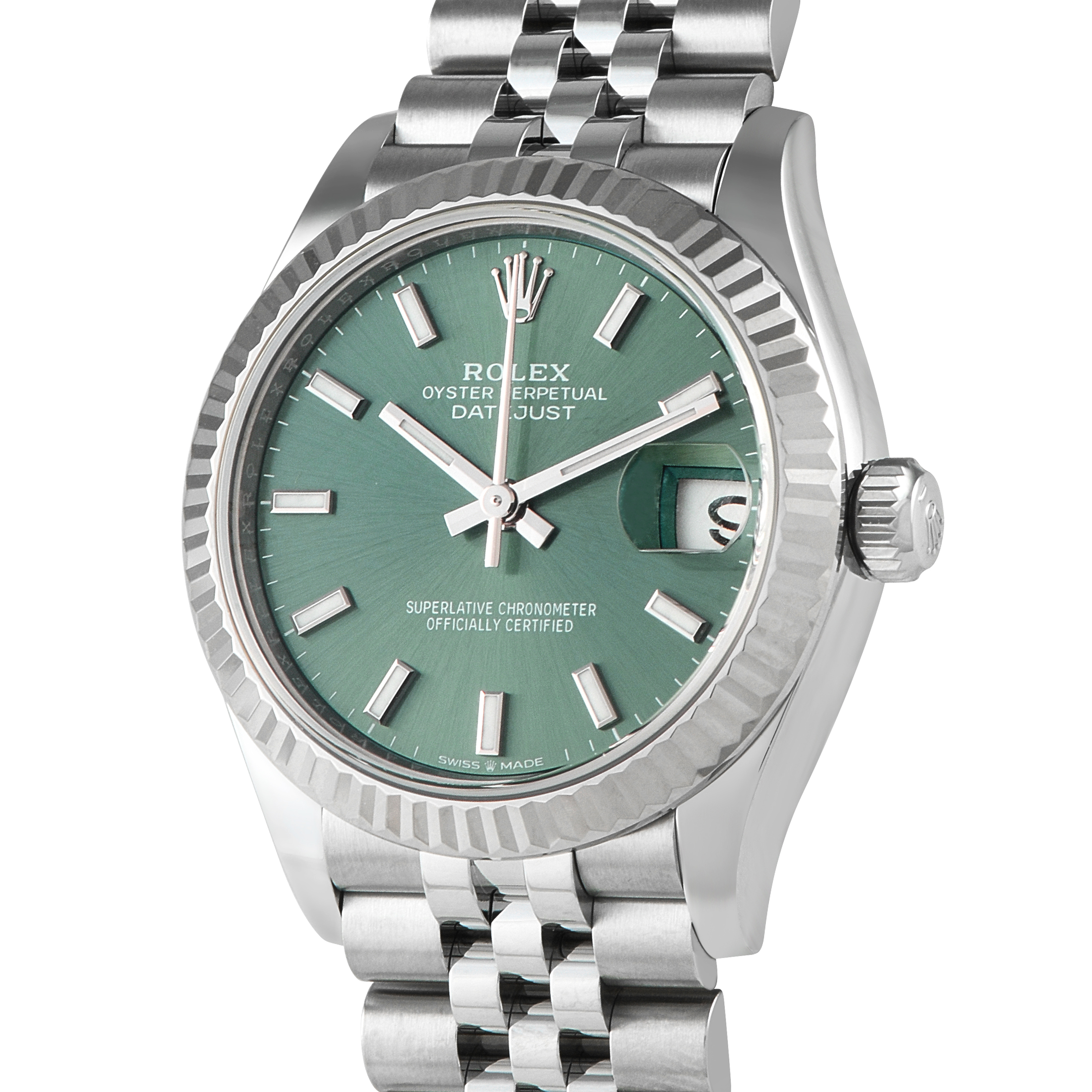 Rolex Datejust 31 Mint Green Dial Steel Jubilee Watch M278274