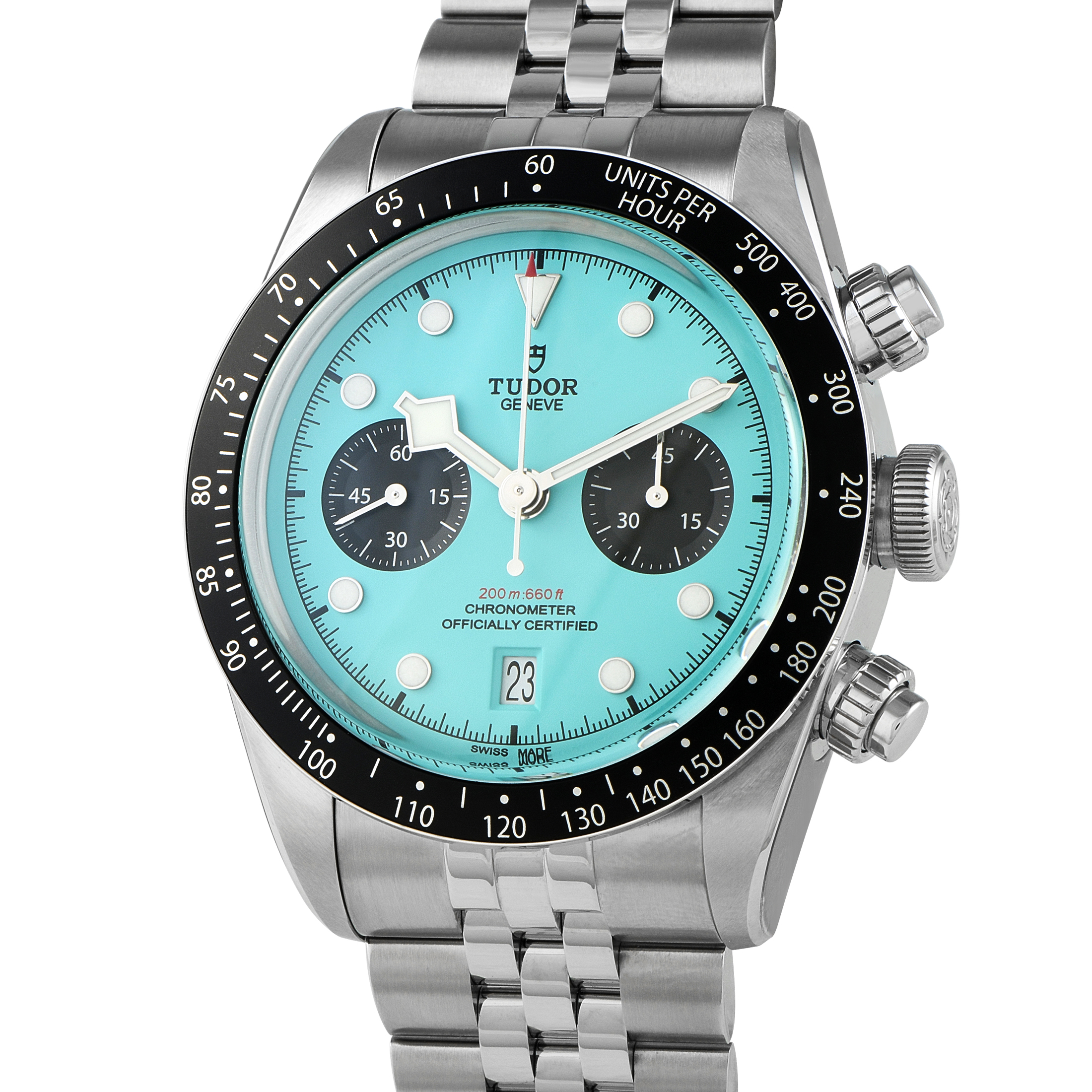 Tudor Black Bay Chrono Turquoise Dial Steel Watch 79360N-024