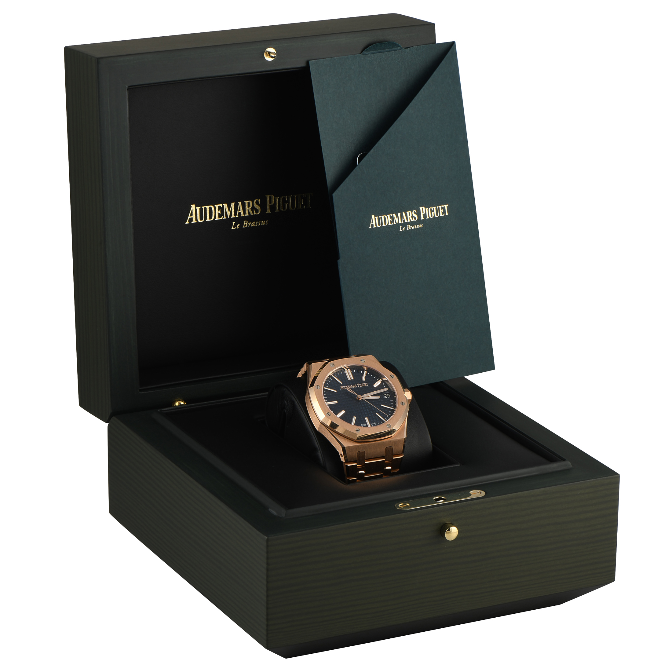 Audemars Piguet Royal Oak Bleu Nuit Dial Rose Gold Watch 15510OR.OO.1320OR.03