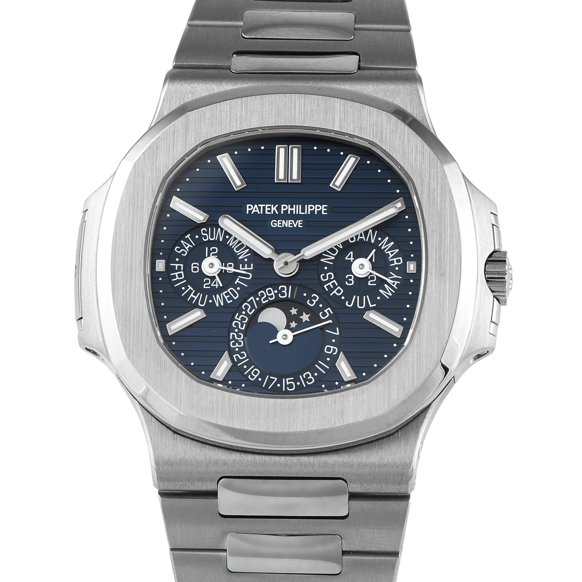 Patek Philippe Nautilus Perpetual Calendar White Gold Watch 5740/1G-001