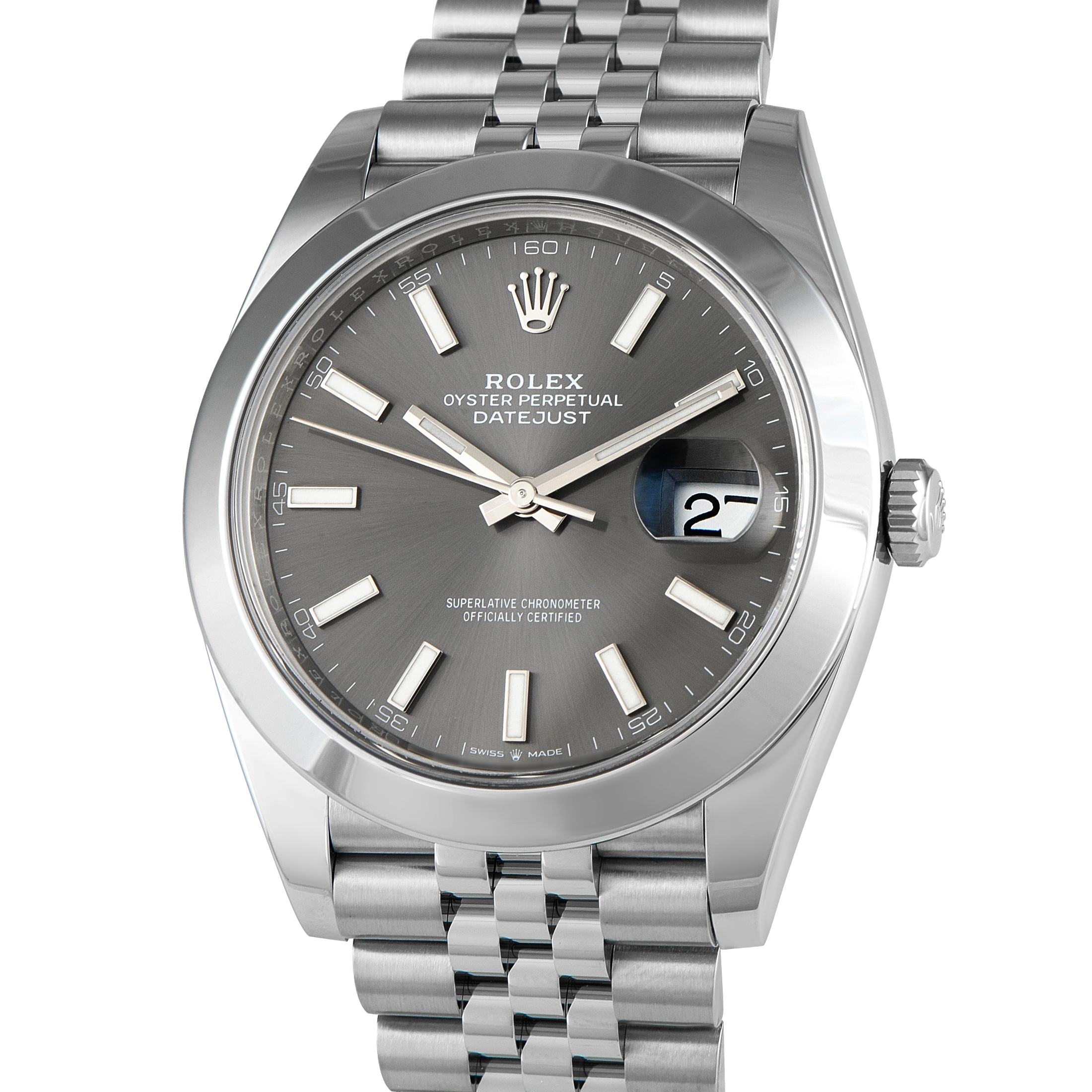 Rolex Datejust 41 Slate Dial Steel Jubilee Watch 126300