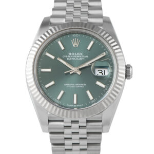 Rolex Datejust 41 Mint Green Dial Jubilee Watch 126334