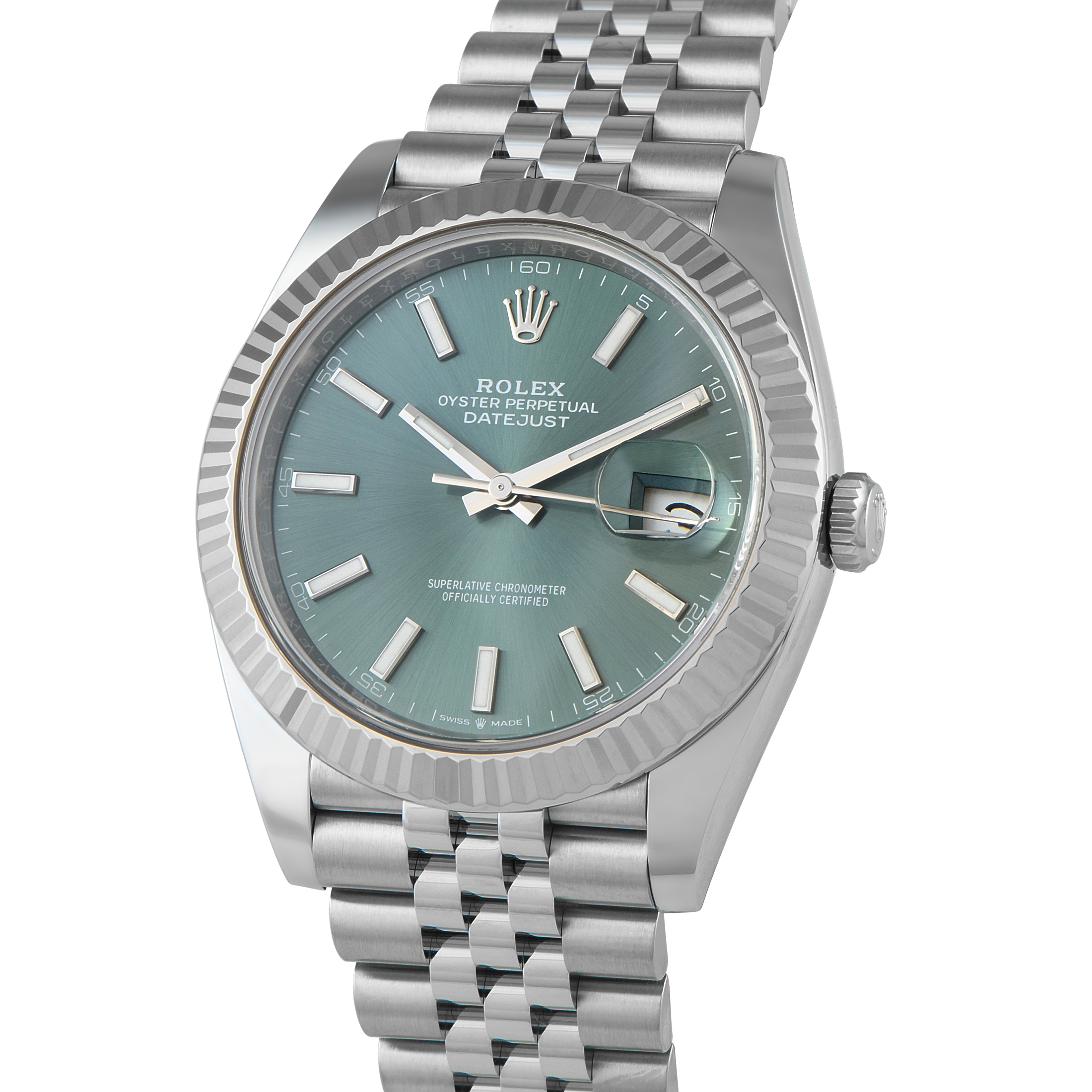 Rolex Datejust 41 Mint Green Dial Jubilee Watch 126334
