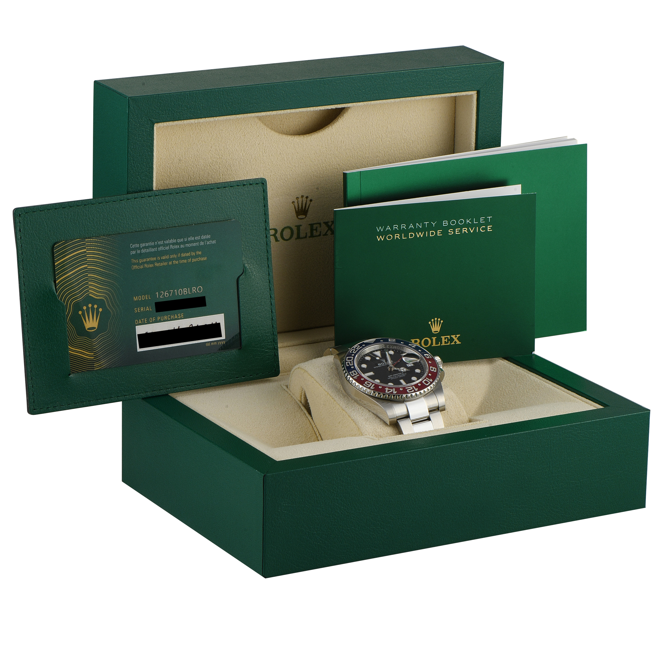 Rolex GMT-Master II Pepsi Steel Oyster Watch 126710BLRO