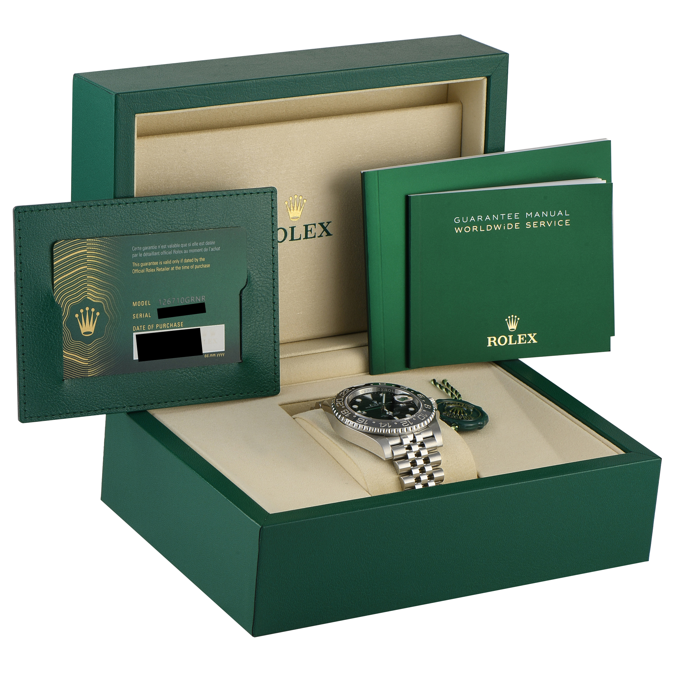 Rolex GMT-Master II Bruce Wayne Steel Jubilee Watch 126710GRNR