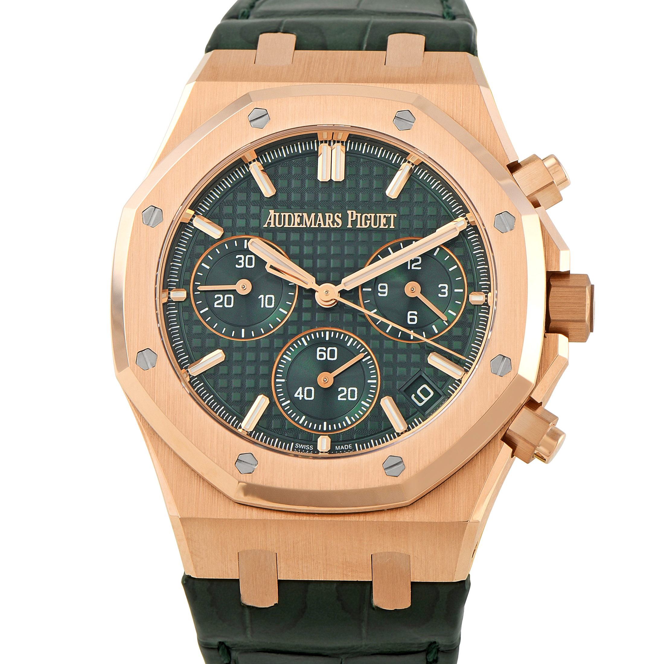 Audemars Piguet Royal Oak Chronograph Khaki Green Rose Gold Watch 26240OR.OO.D404CR.02
