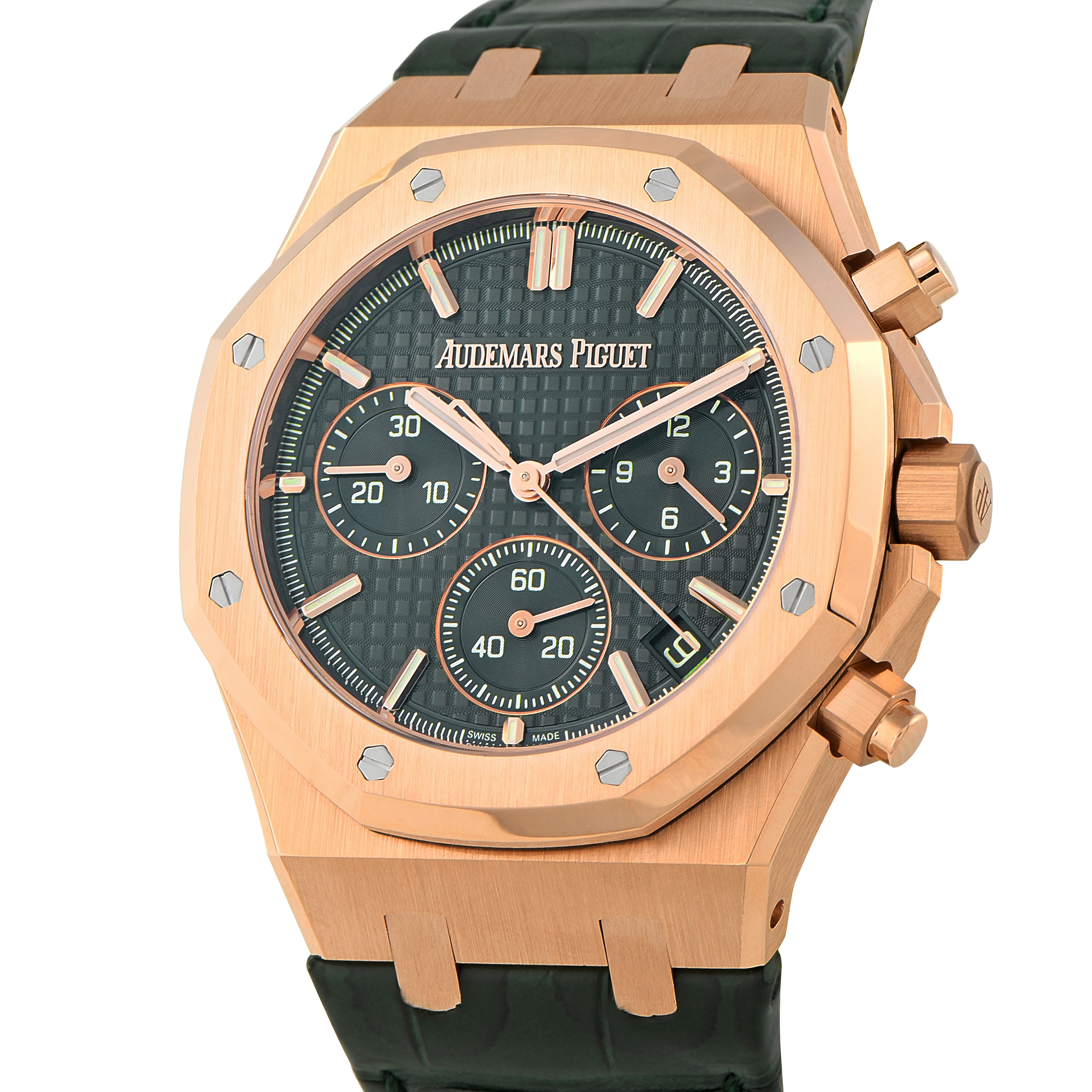 Audemars Piguet Royal Oak Chronograph Khaki Green Rose Gold Watch 26240OR.OO.D404CR.02