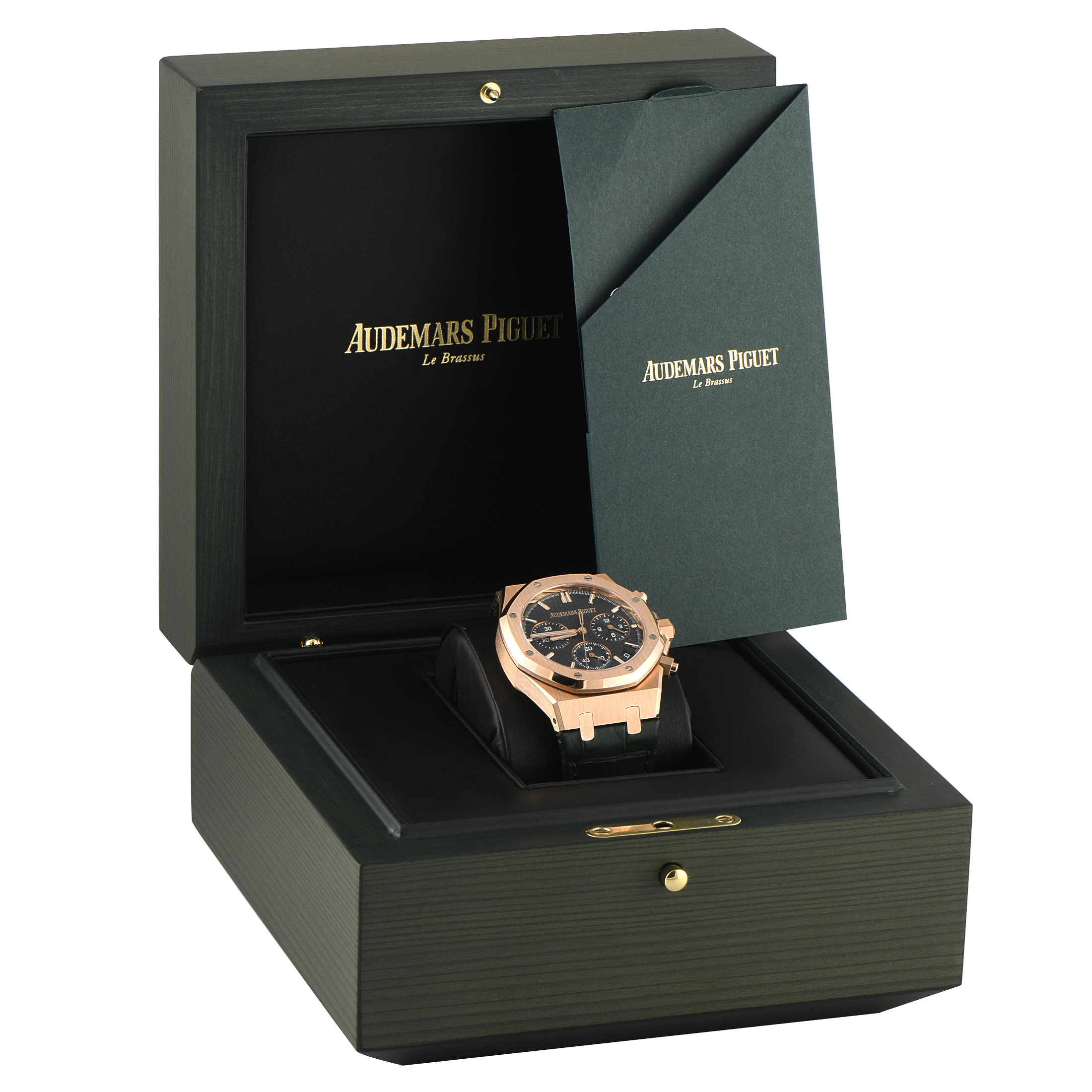 Audemars Piguet Royal Oak Chronograph Khaki Green Rose Gold Watch 26240OR.OO.D404CR.02