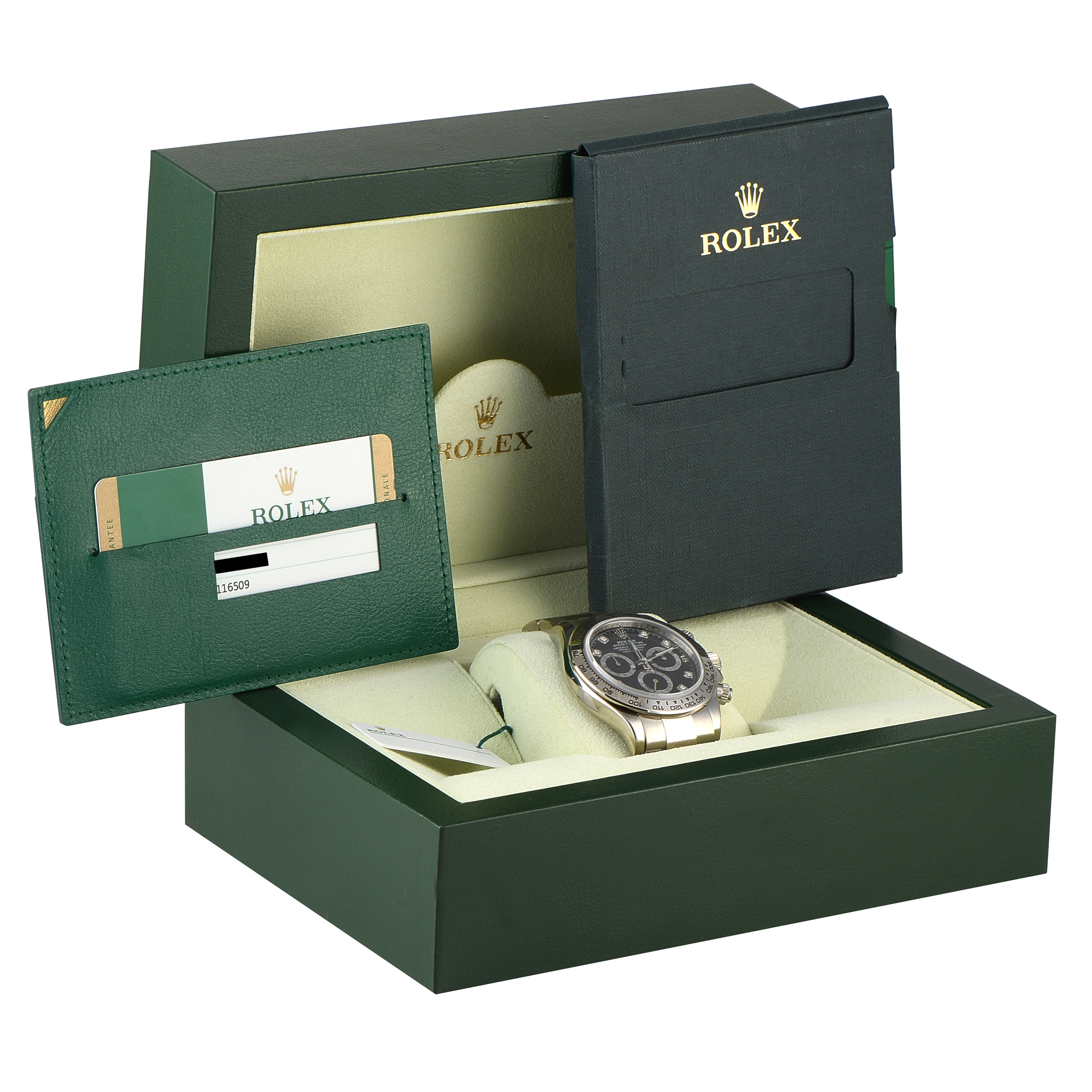 Rolex Daytona Diamond Dial White Gold Watch 116509