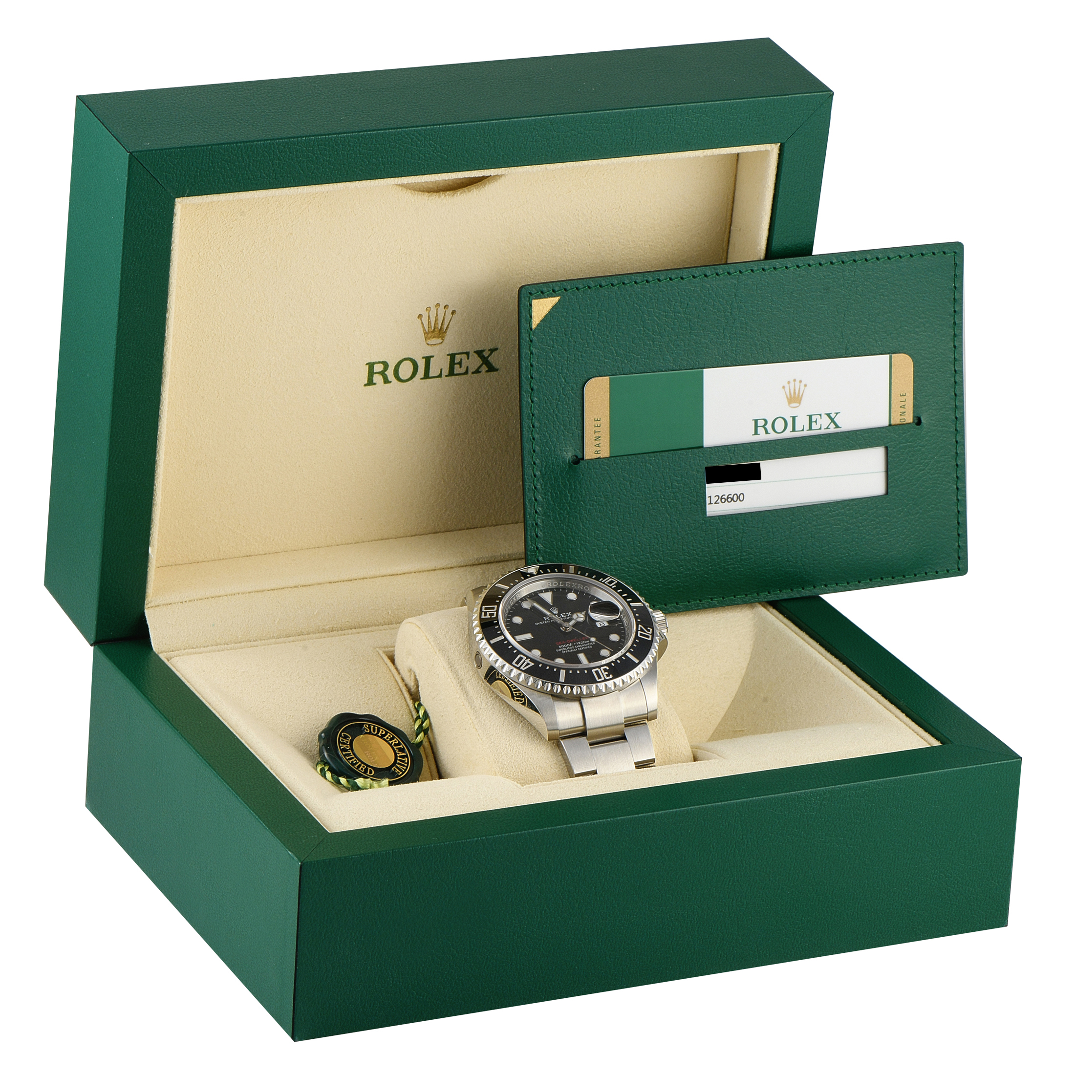 Rolex Deepsea Sea-Dweller Black Dial Steel Watch 126660