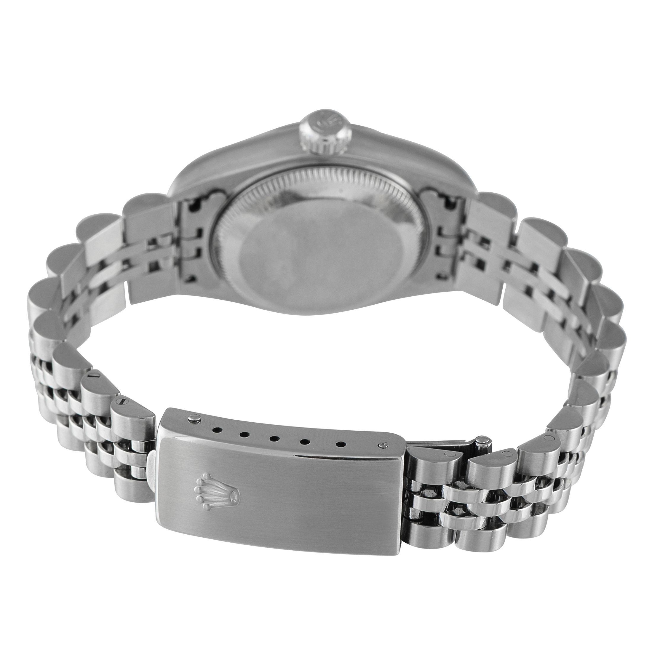 Rolex Lady-Datejust Mother-of-Pearl Blue Sapphire Dial Jubilee Watch 79174