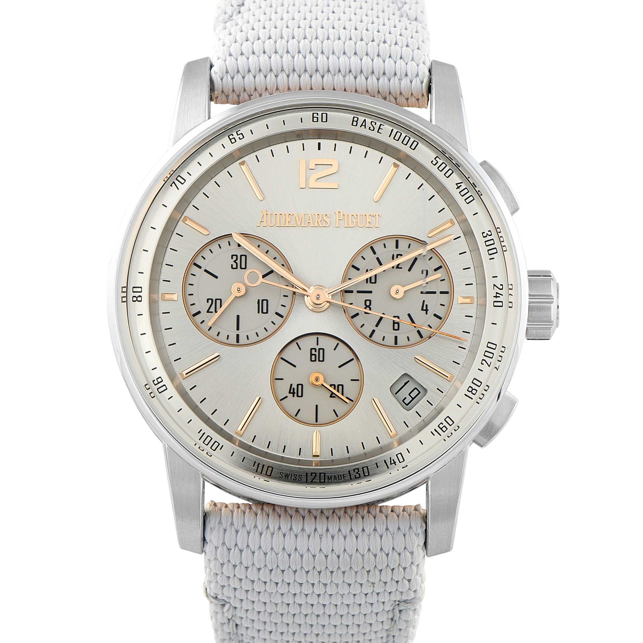 Audemars Piguet Code 11.59 Chronograph White and Rose Gold Watch 26393CR.OO.A009CR.01