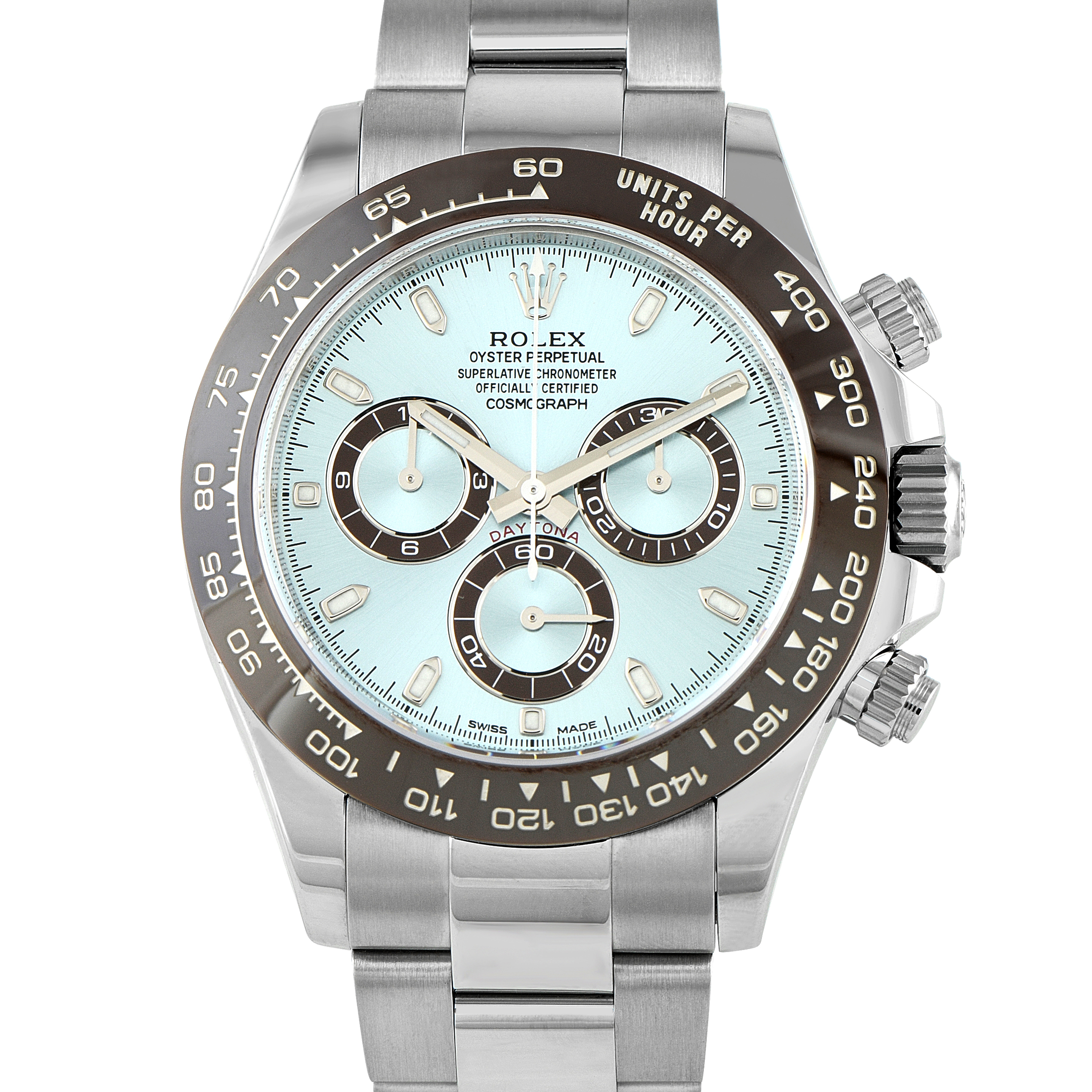 Rolex Daytona Ice Blue Diamond Dial Platinum Watch 116506
