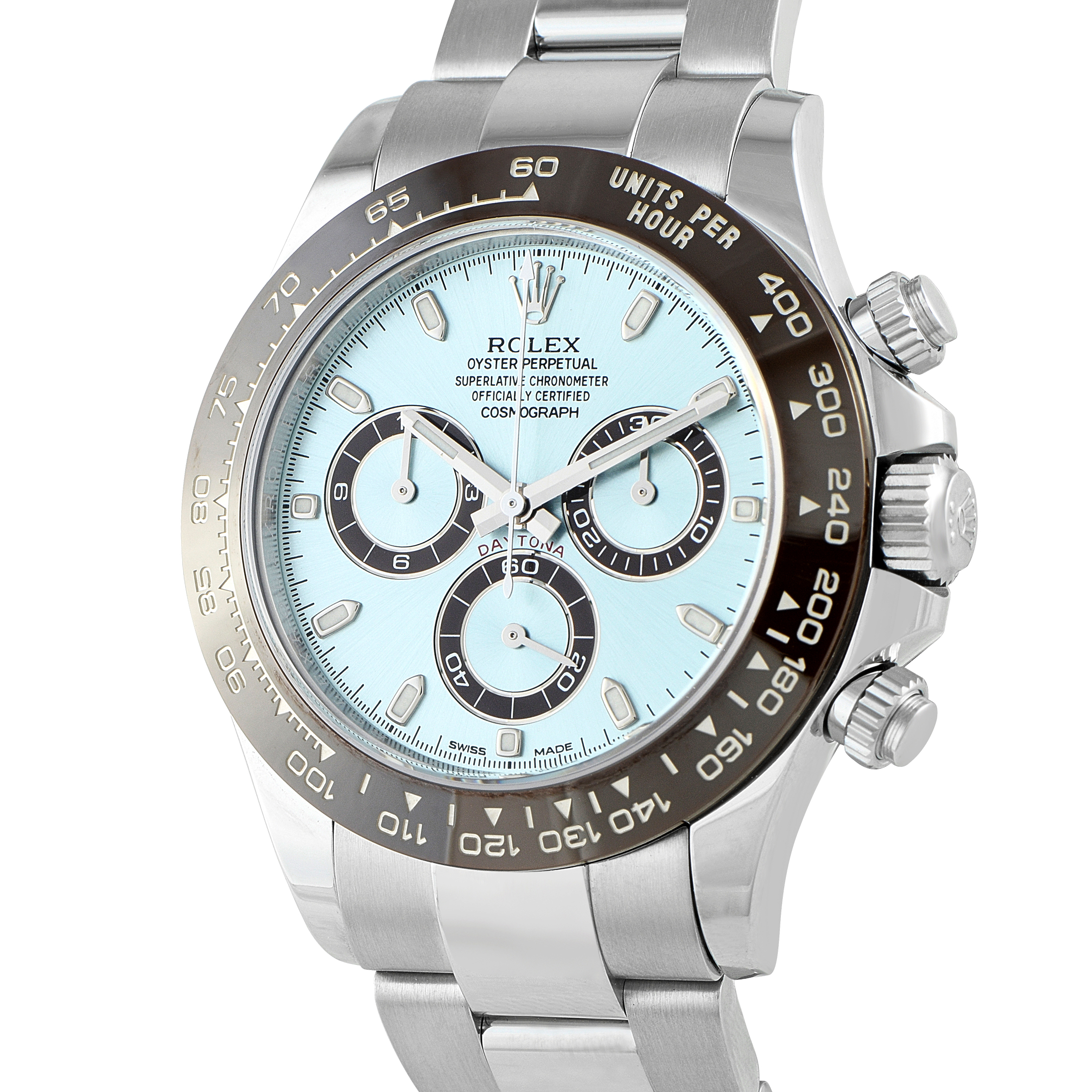 Rolex Daytona Ice Blue Diamond Dial Platinum Watch 116506