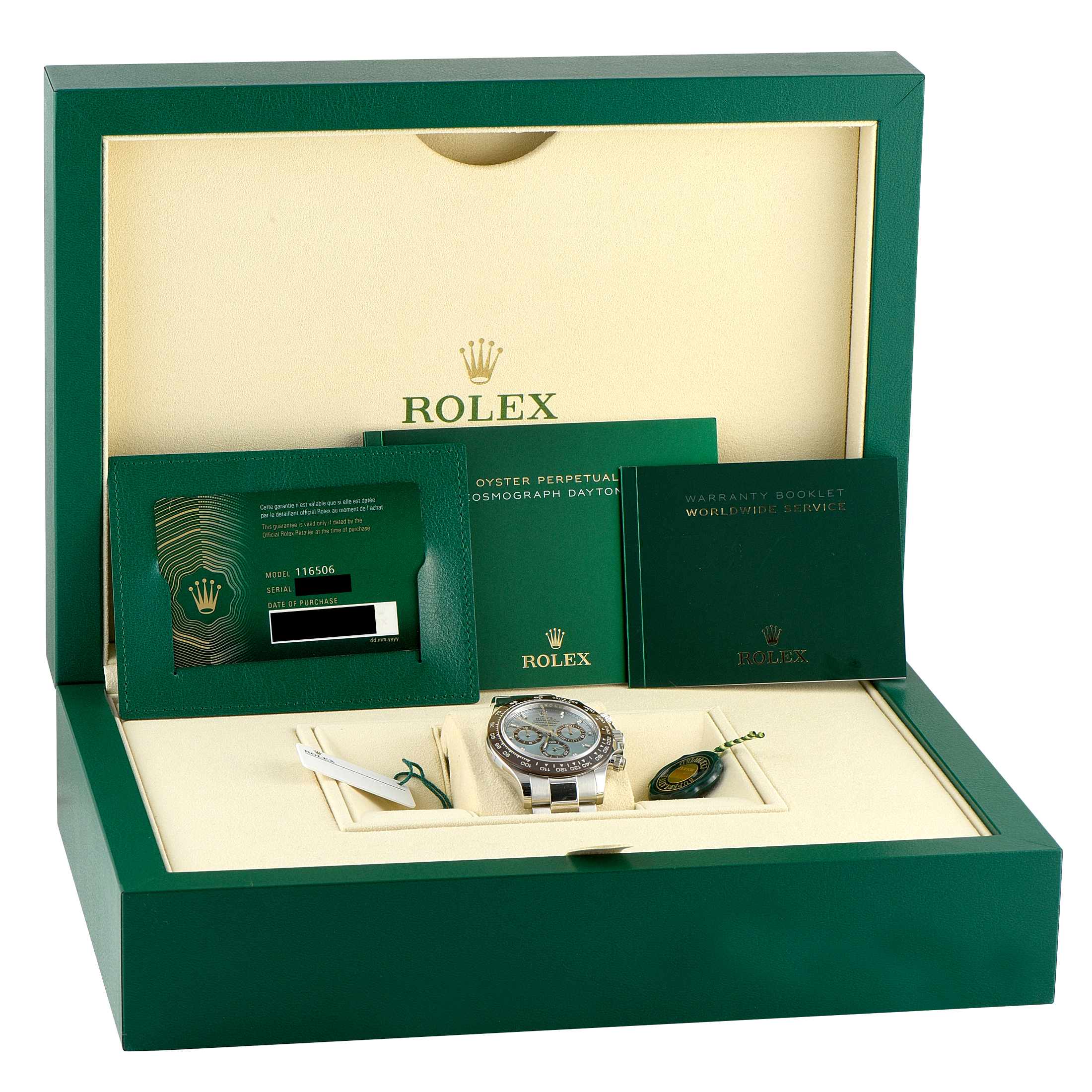 Rolex Daytona Ice Blue Diamond Dial Platinum Watch 116506