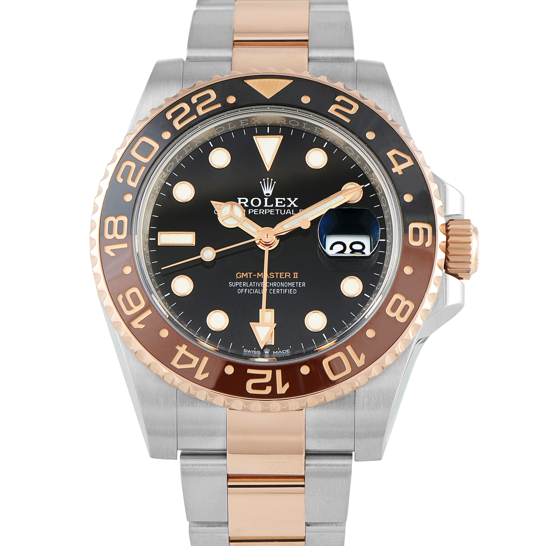 Rolex GMT-Master II Root Beer Two-Tone Oyster Watch 126711CHNR