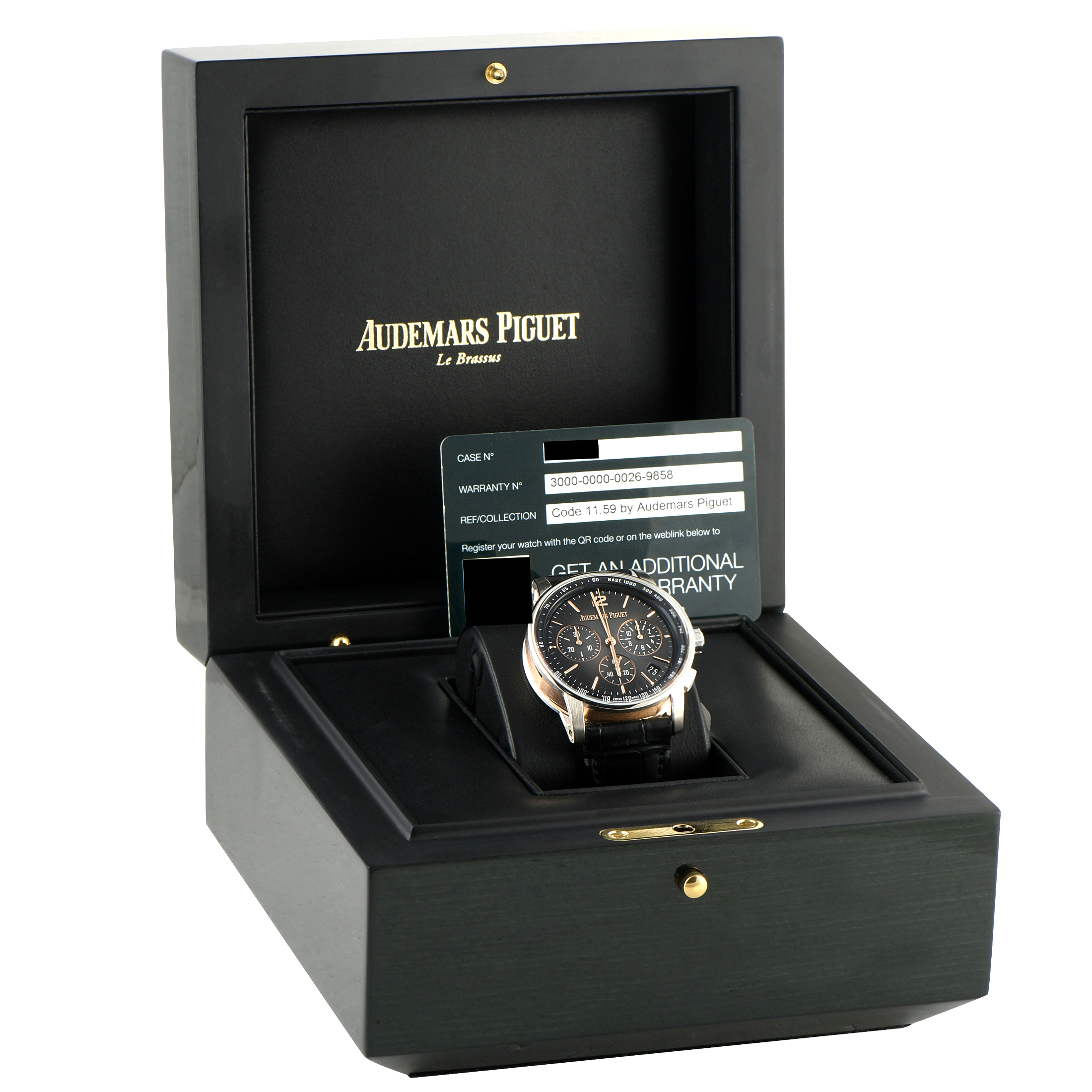 Audemars Piguet Code 11.59 Chronograph White and Rose Gold Watch 26393CR.OO.A002KB.01