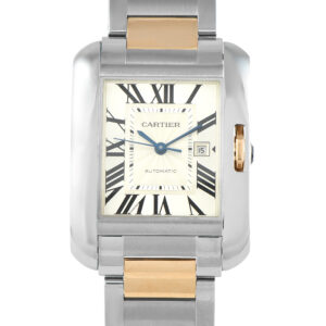 Cartier Tank Anglaise Large Steel and Rose Gold Watch W5310007 w5310007