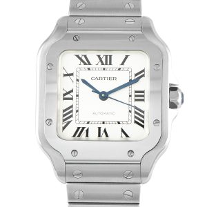Cartier Santos de Cartier Silvered Opaline Dial Watch wssa0010