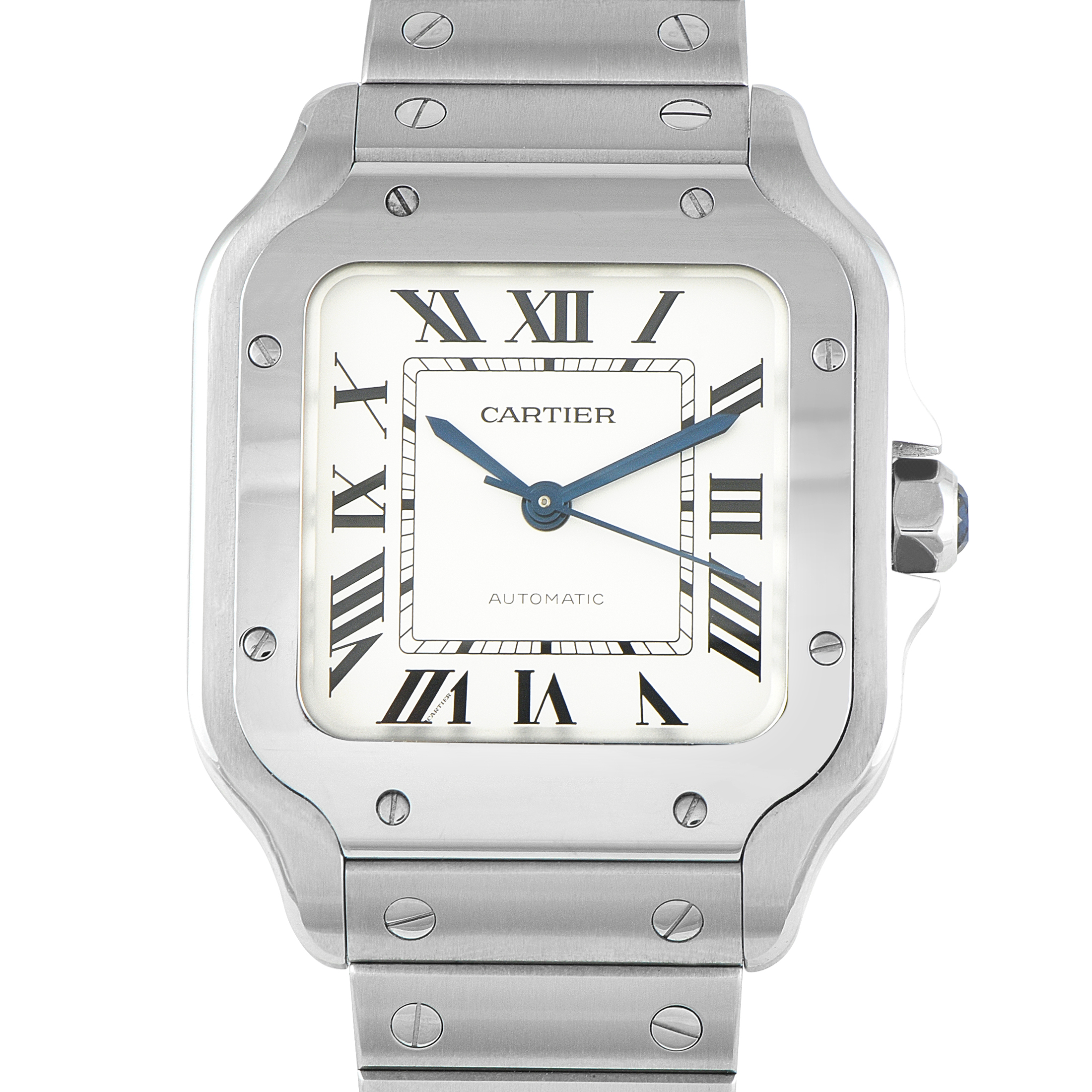 Cartier Santos de Cartier Silvered Opaline Dial Watch wssa0010