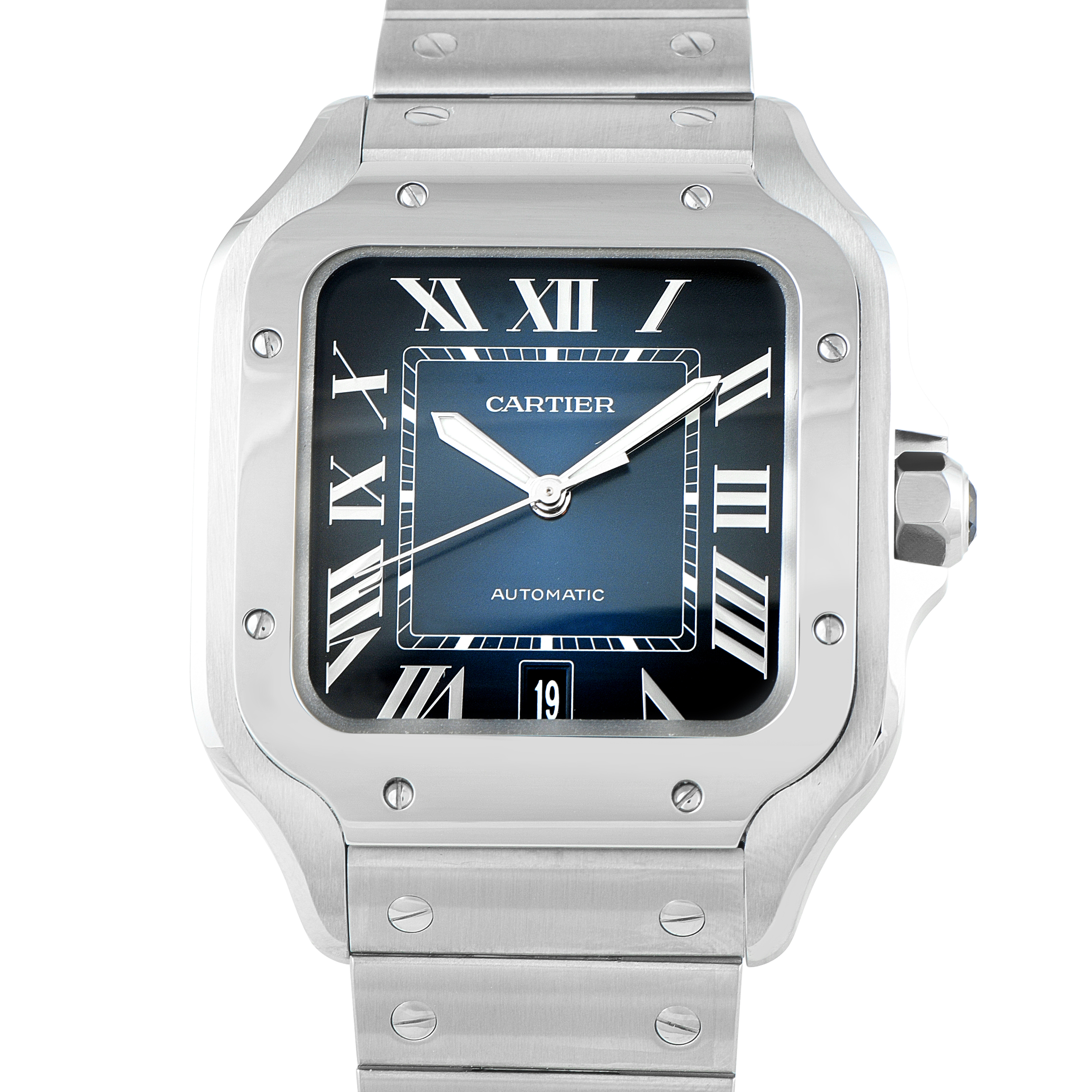 Cartier Santos Large Model Steel Watch WSSA0030